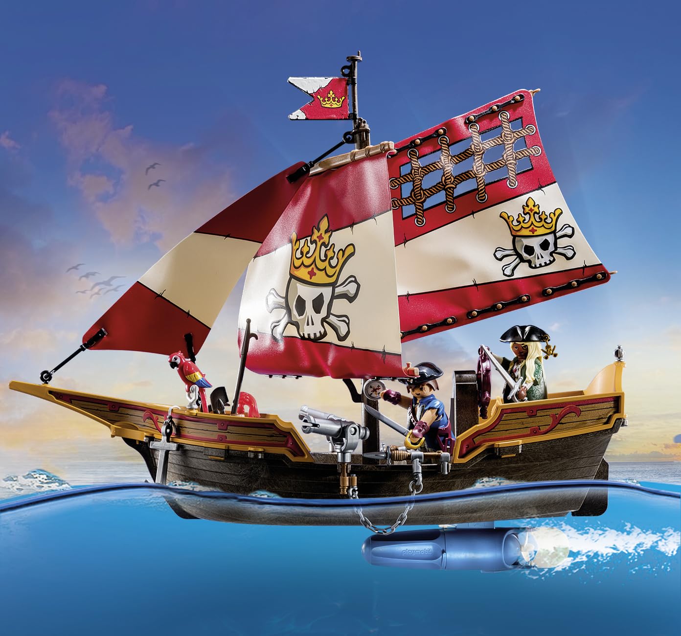 Playmobil Pirates: Small Pirate Vessel 71418 | 101 Pieces | Ages 4+ 8