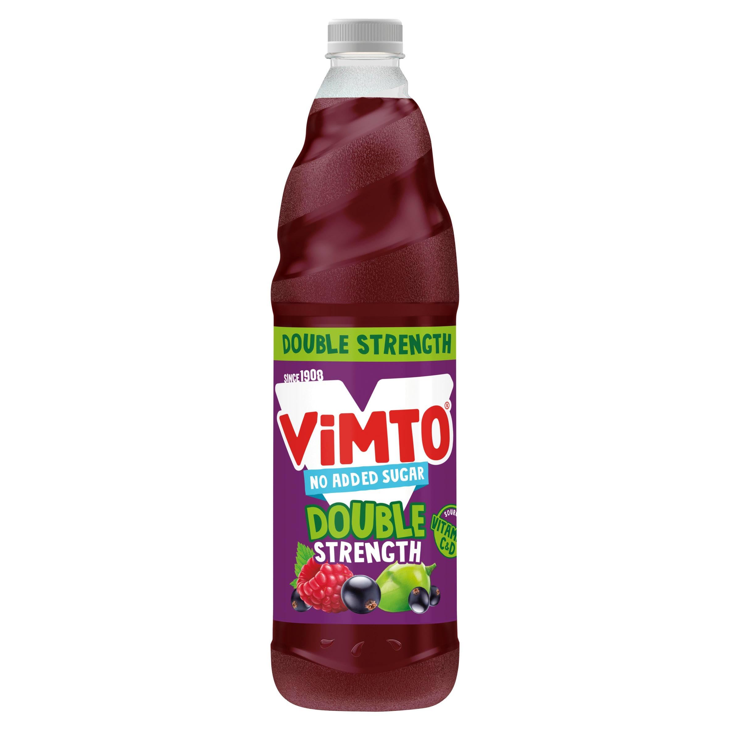 Vimto Tropical Twist No Added Sugar Double Concentrate Fruit Squash, 725 ml