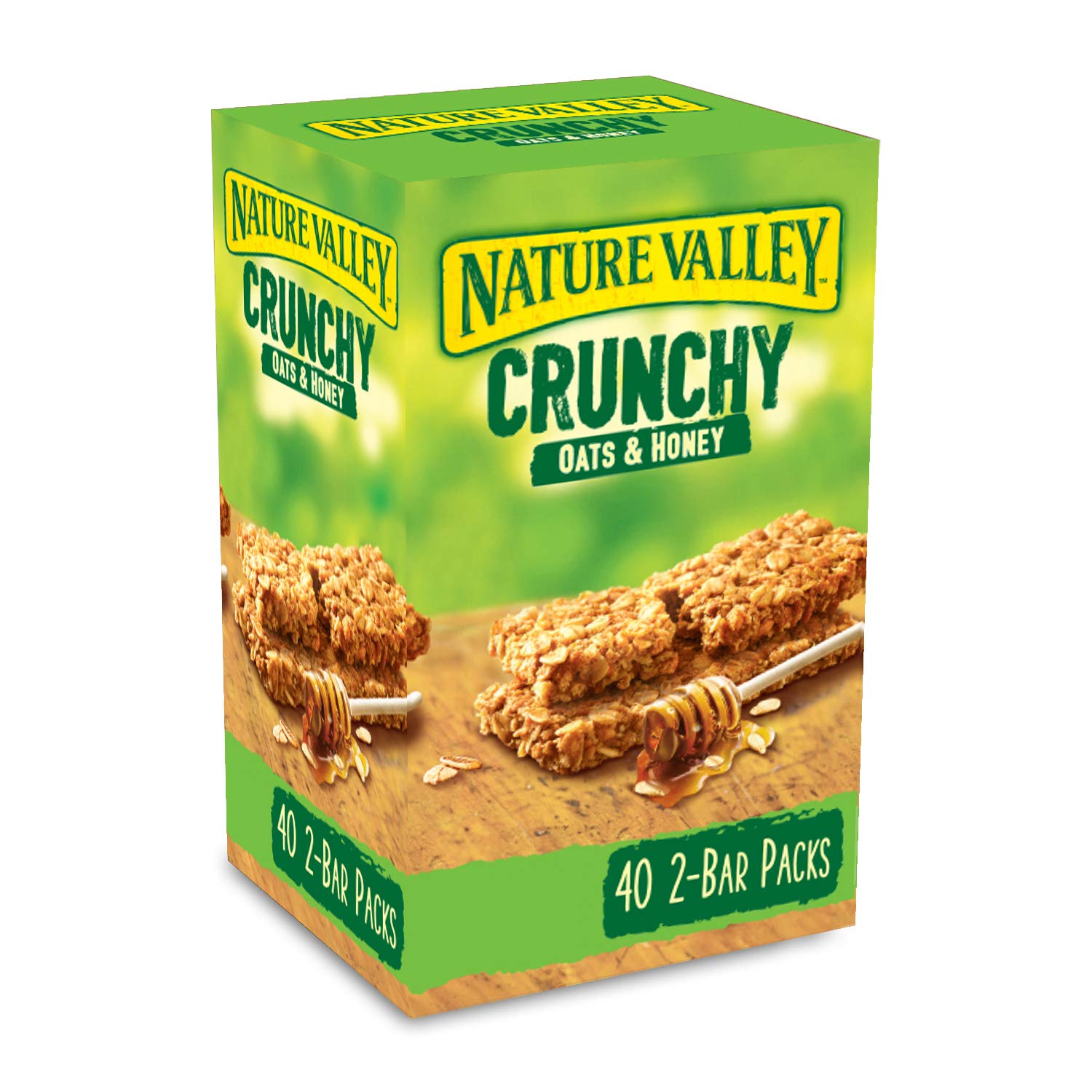 Nature Valley Crunchy Granola Bars Oats 'n' Honey - 40 Pack (2 Bars Per Pack) | Wholegrain Oats 1