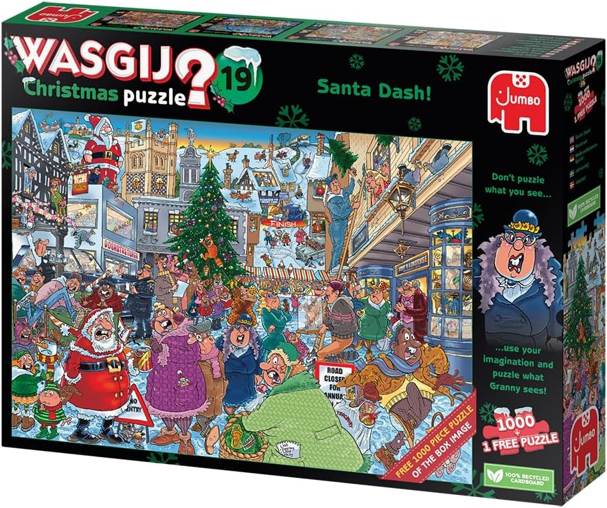 Wasgij Christmas 19 - Santa Dash 2 x 1000-Piece Jigsaw Puzzle for Adults 2