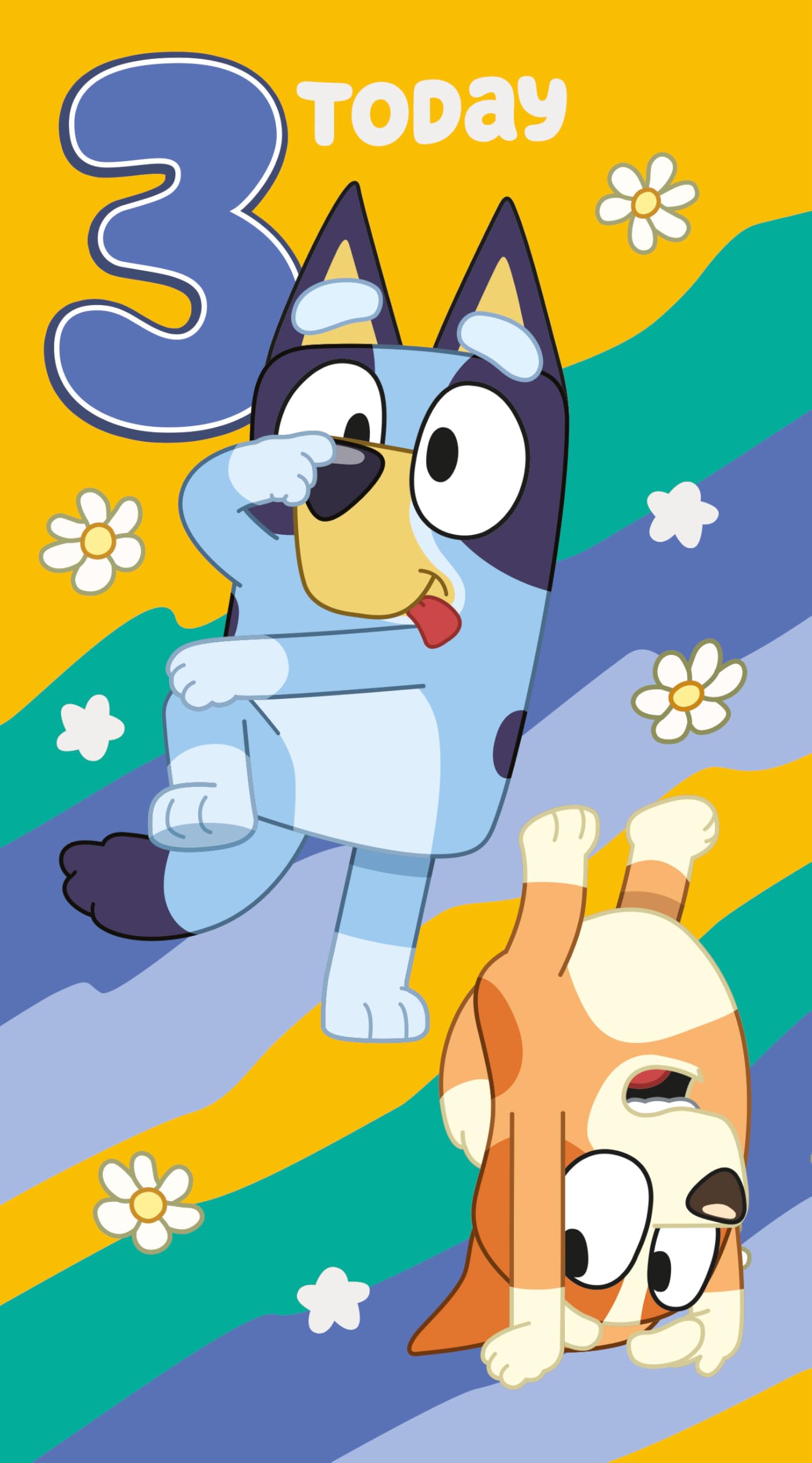 Bluey Birthday Card with Stickers - Interactive Greeting for Kids Age 3