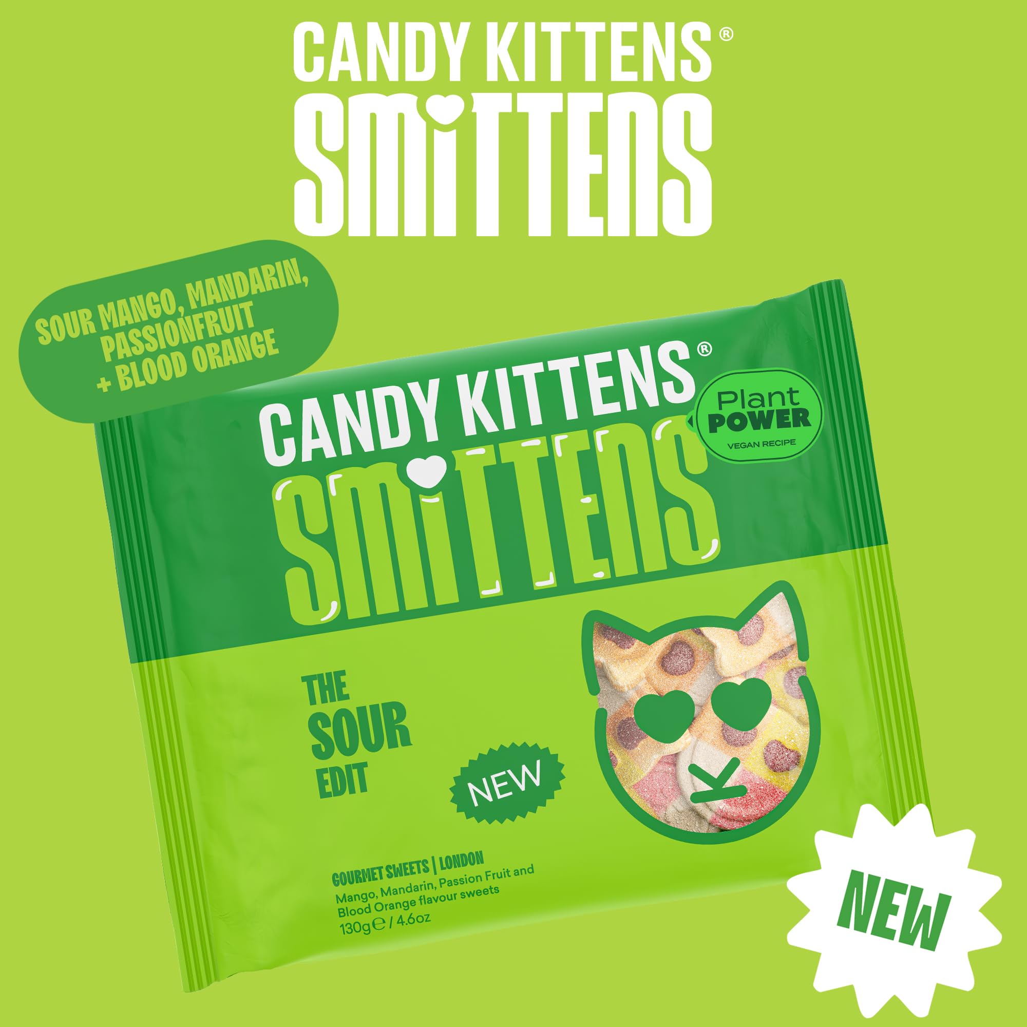 Candy Kittens The Sour Edit Tropical Vegan Sweets - 130g