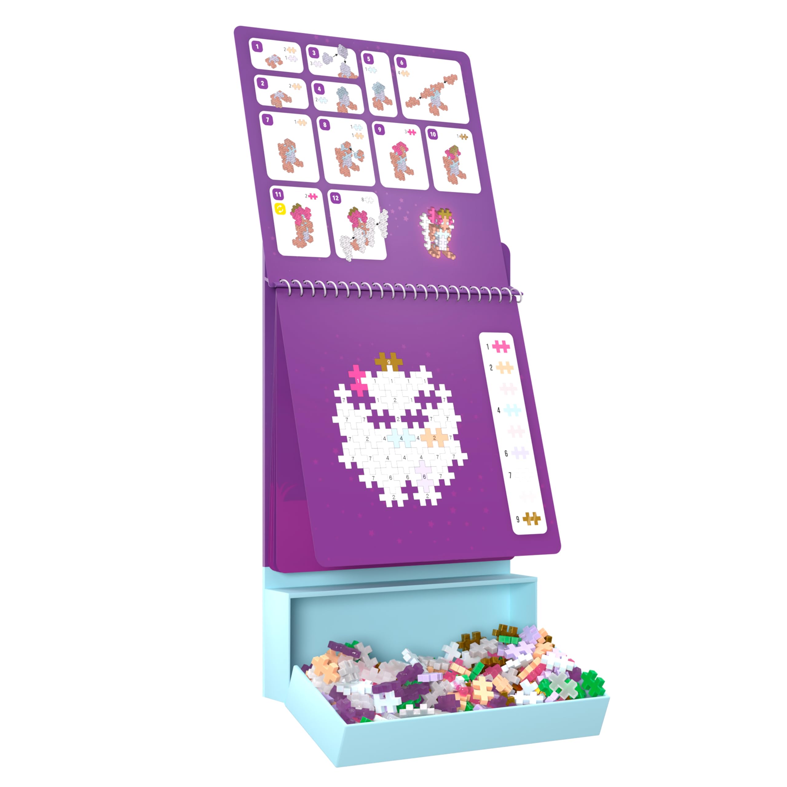 PLUS PLUS Enchanted Forest Mosaic Kit - 125 Pieces | Ages 5-12 | Dishwasher Safe