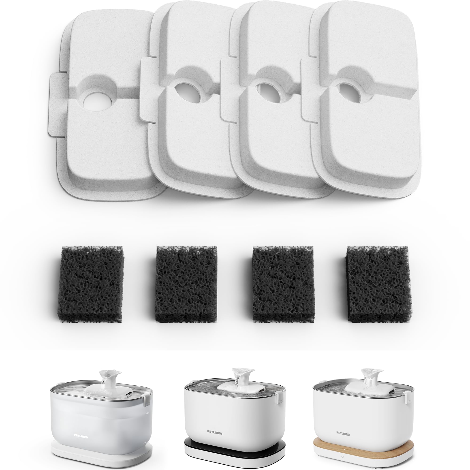 PETLIBRO Replacement Filters for Dockstream Battery Operated Cat Water Fountain | 4 Pack 1