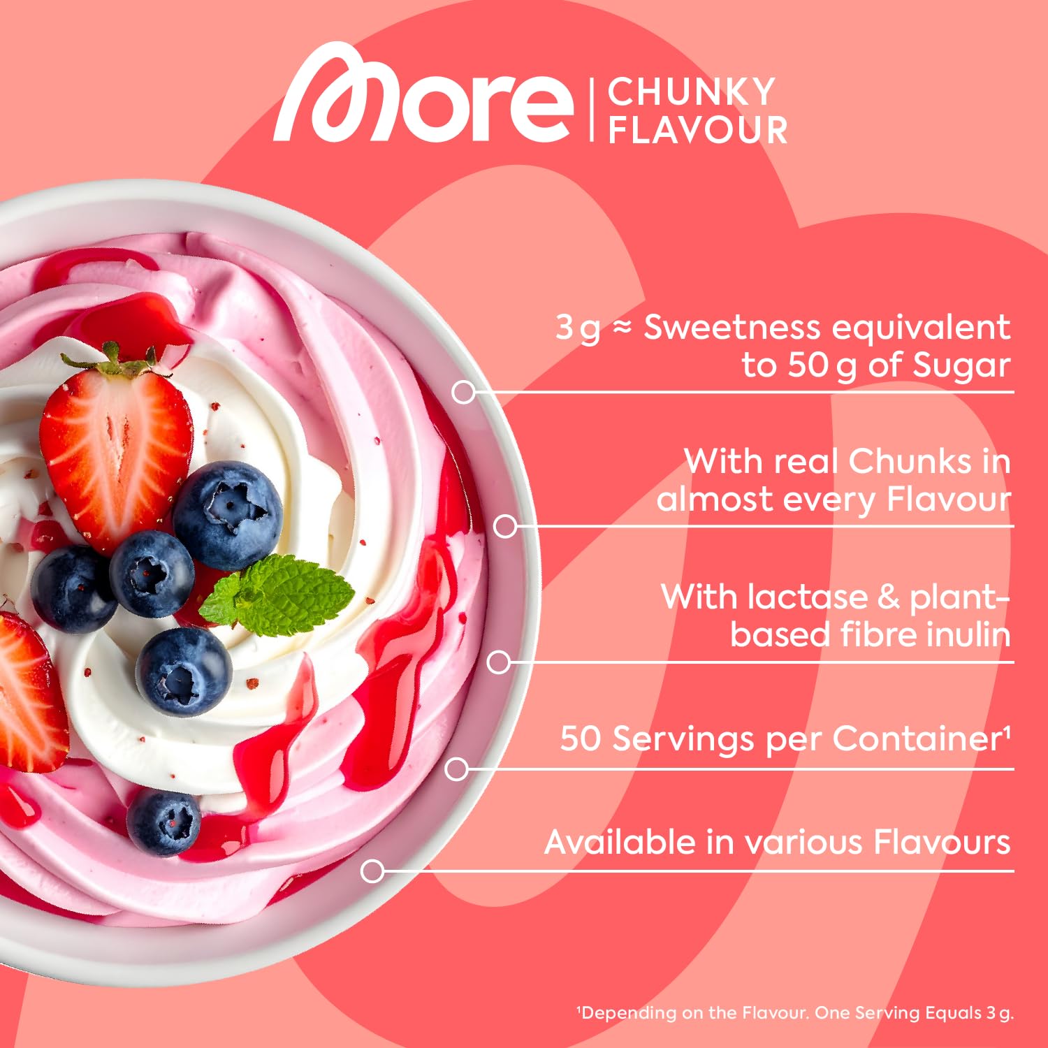 MORE Nutrition Chunky Flavour Vanilla Perfection 150g 7