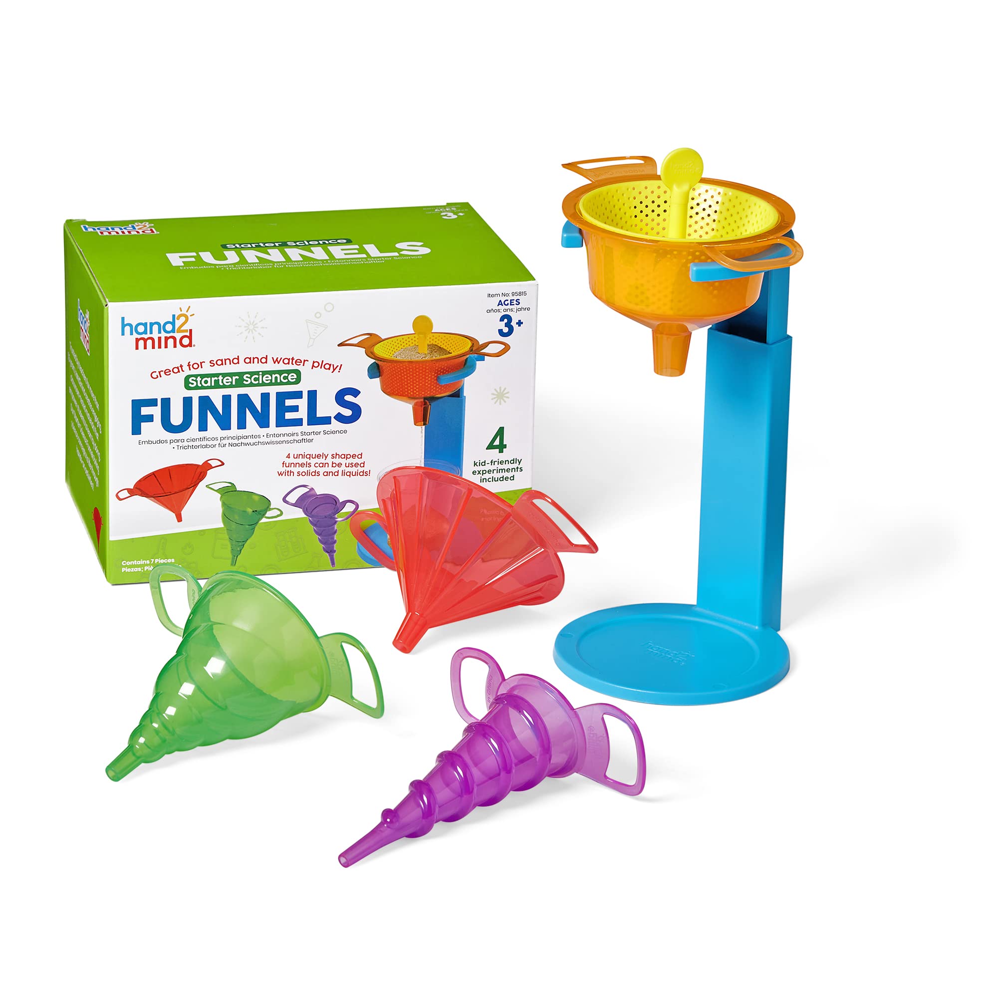 hand2mind Starter Science Funnels Lab Equipment for Ages 3+ | STEM Learning | Plastic