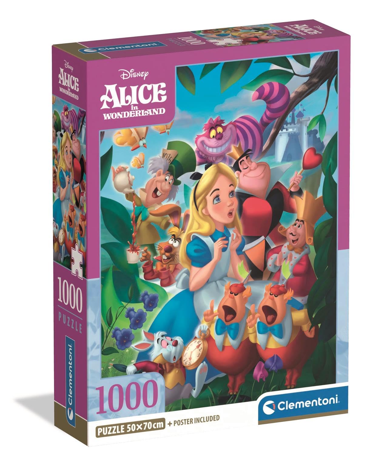 Clementoni Jigsaw Puzzle 1000 Pieces - Disney Alice in Wonderland | 70 x 50 cm | Adult Puzzle 1