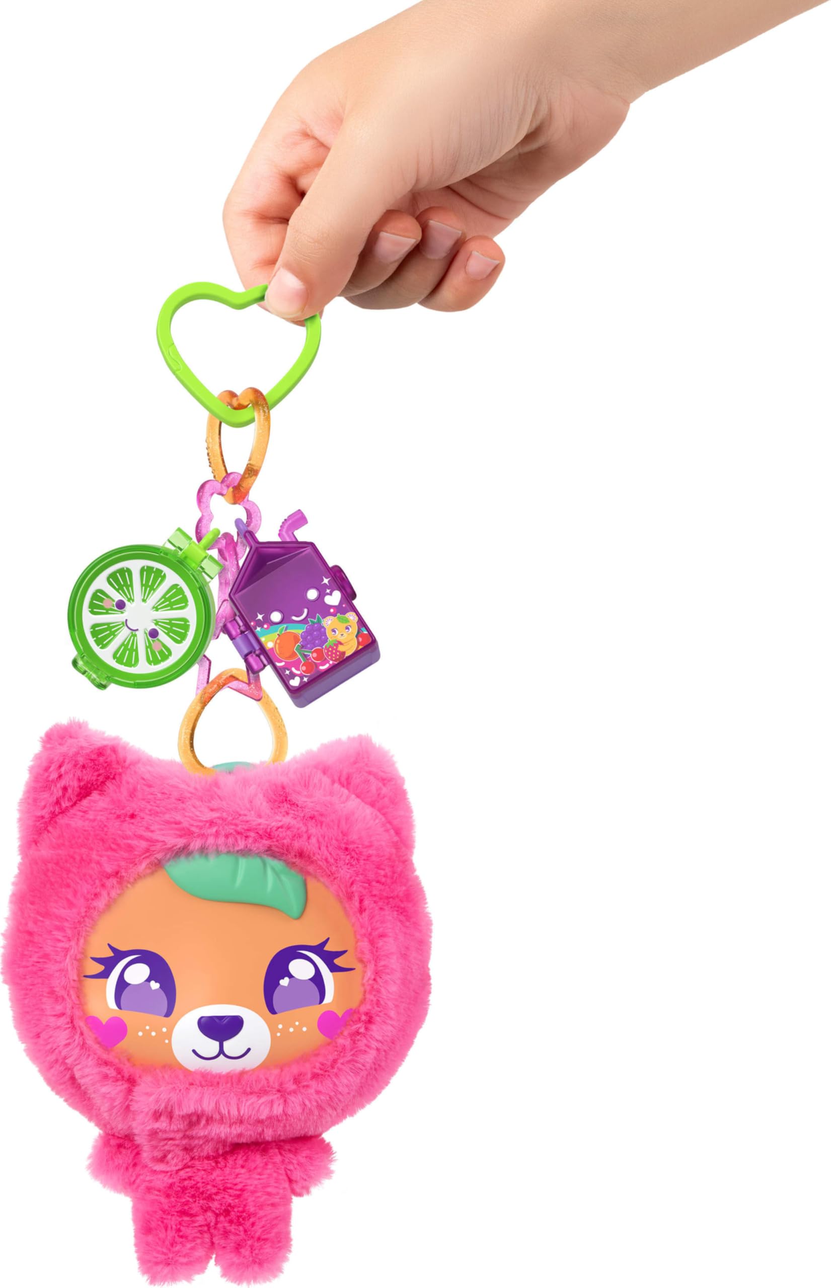 Polly Pocket Plushie Bear Compact Playset with Micro Doll, Pets, Charms, and Keychain | Ages 4+ 2