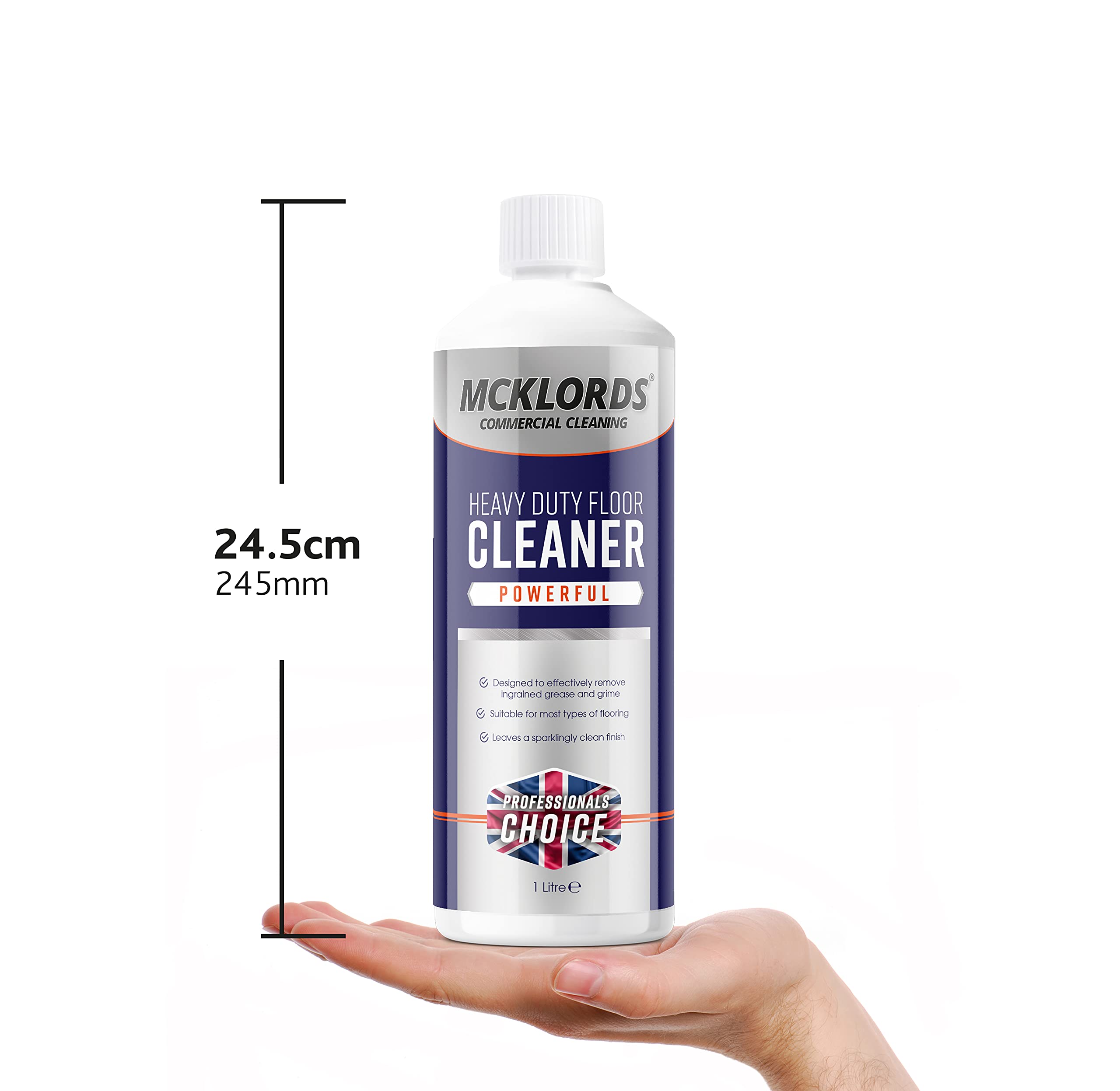 McK Lords Heavy Duty Floor Cleaner - Removes Ingrained Grease & Grime | 1 Litre | Streak Free 2