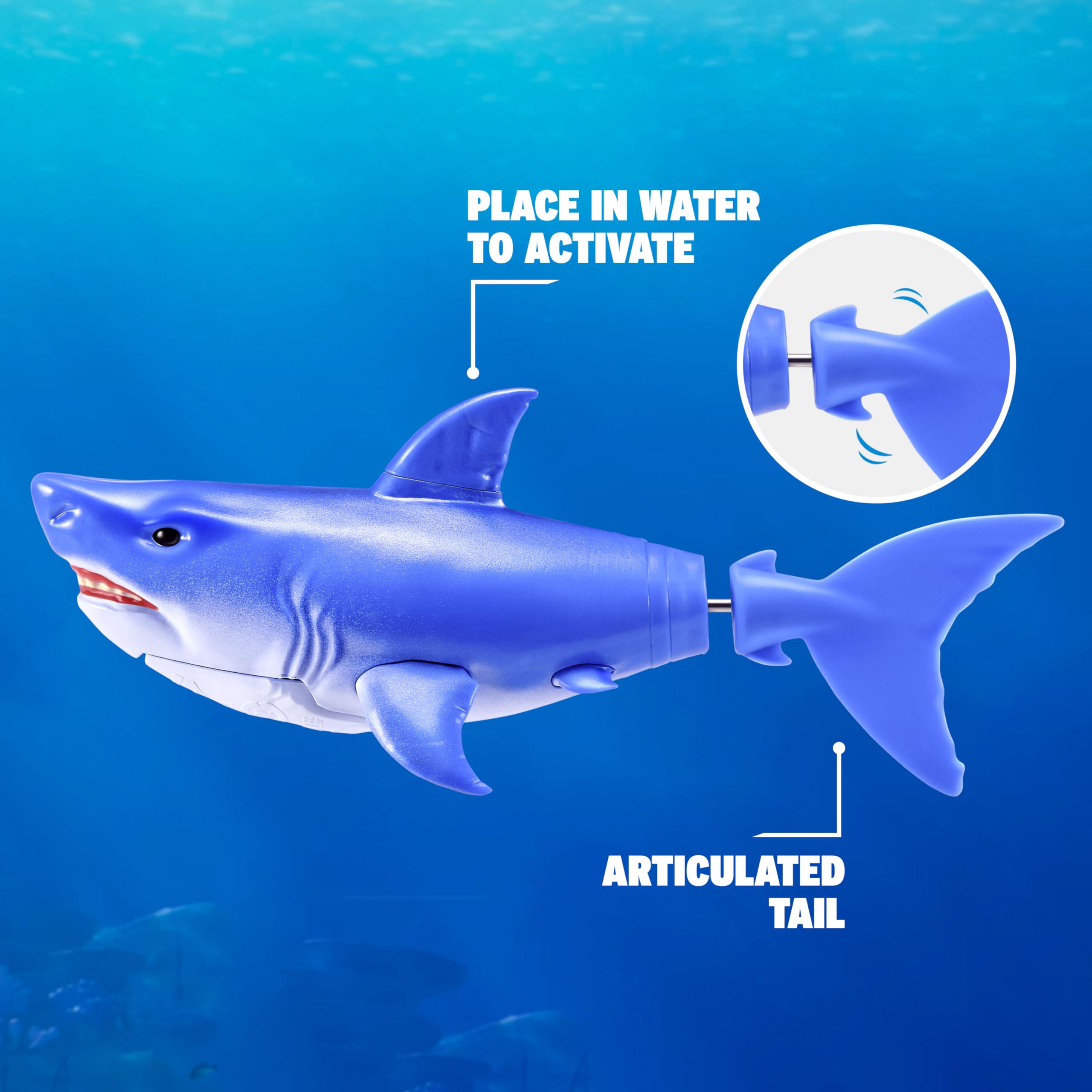 Robo Alive Robo Shark Water Activated Swimming Toy - 2 Pack Blue | Ages 3+ | Plastic 2
