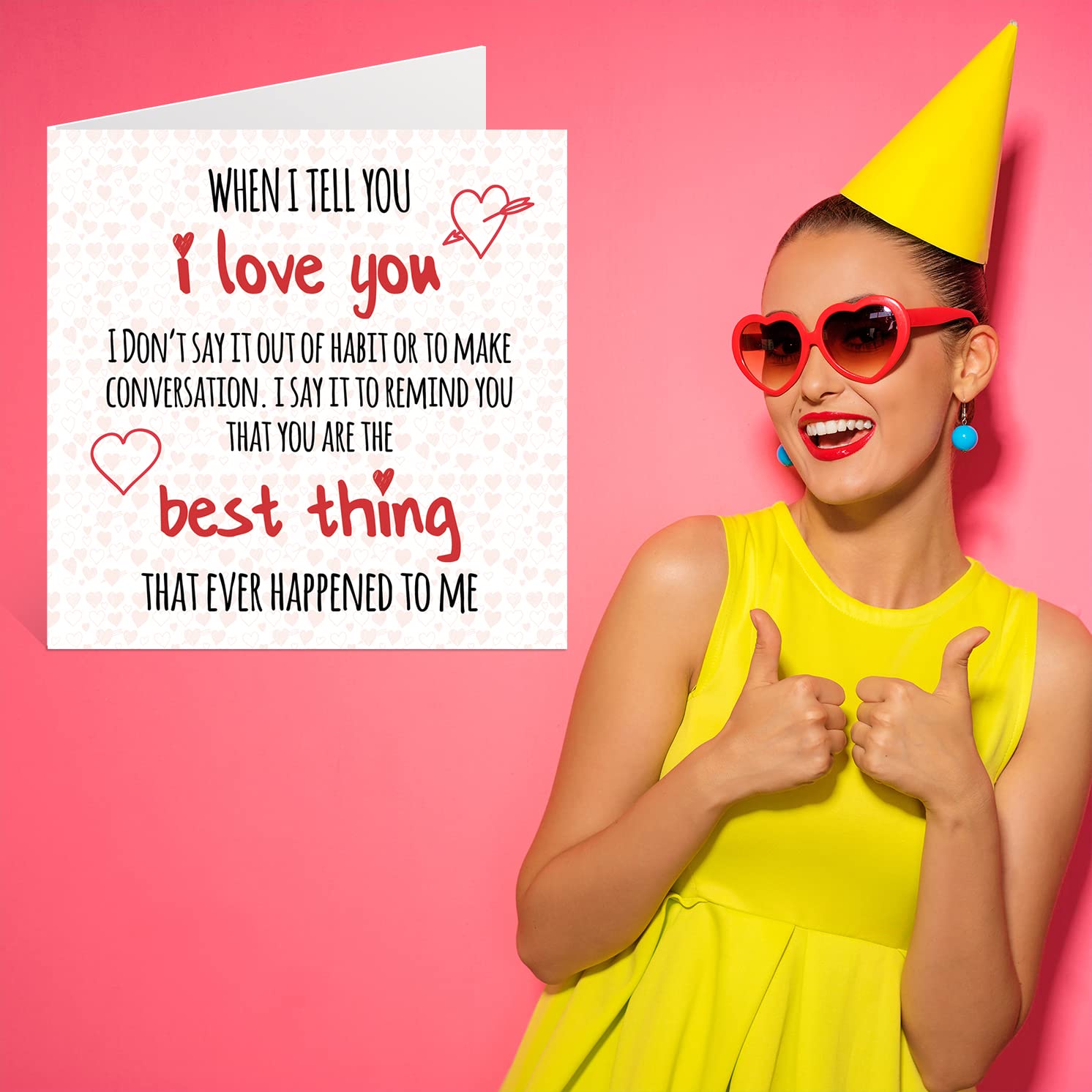 Stuff4 Loving Message Anniversary/Valentine's Day Card for Him or Her | 145mm x 145mm 7