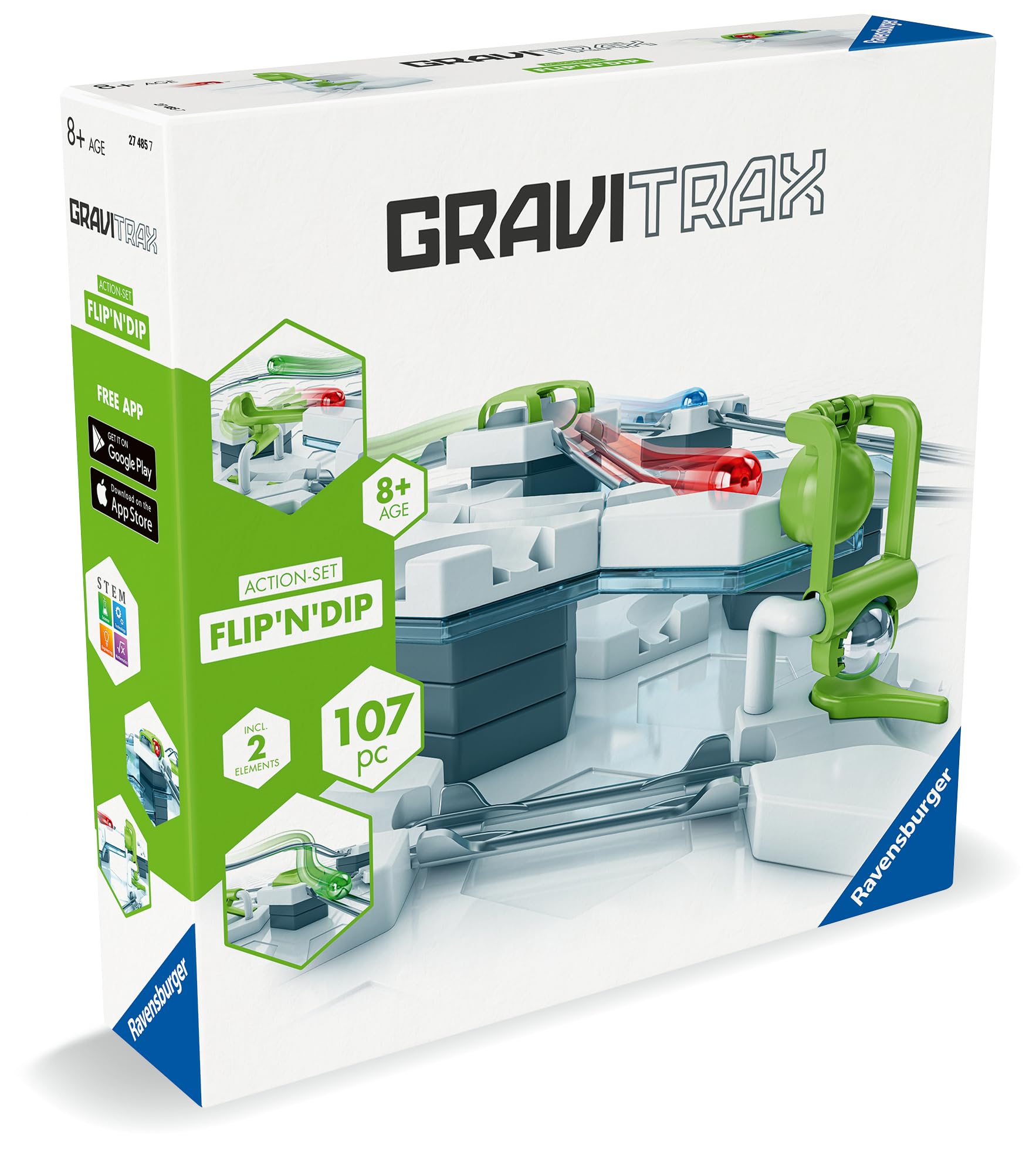 Ravensburger GraviTrax Flip n Dip Starter Set - Marble Run Construction Toy 14