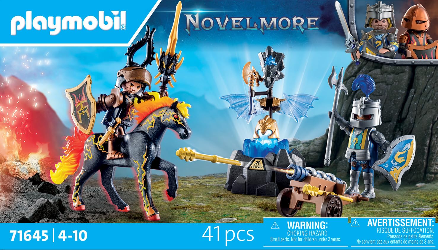 Playmobil 71645 Novelmore: Armoured Guard Playset with Knights, Horse, and Dragon Armour - Action-Packed Adventure for Kids 4+ 10