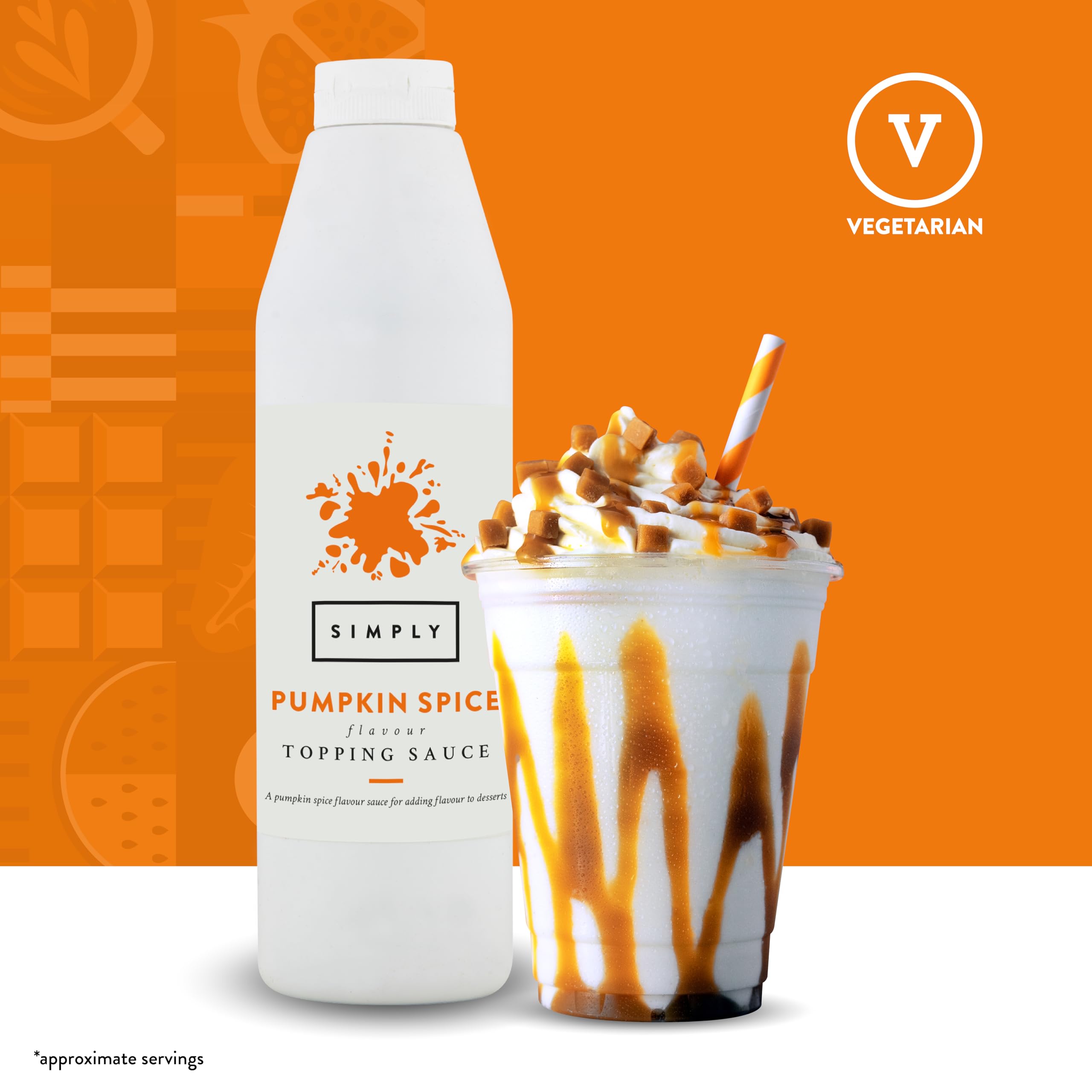 Simply - Pumpkin Spice Topping Sauce, Ready-to-Use Dessert Sauce for Ice Cream, Coffee & Baking 2
