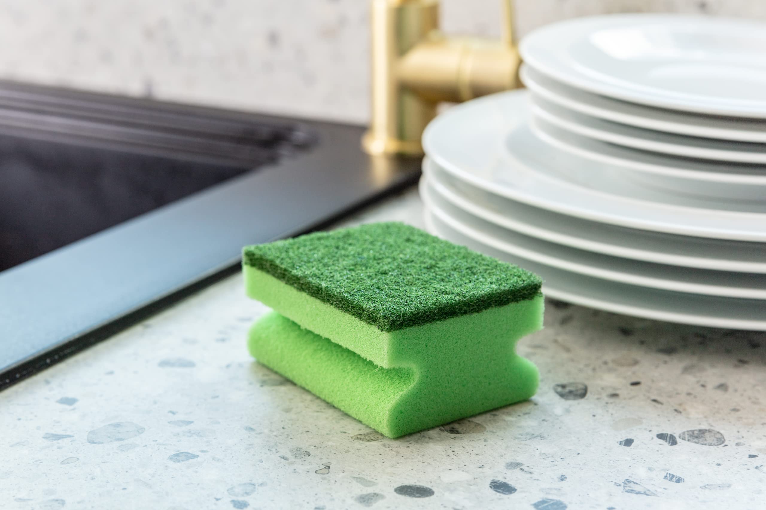 Addis Fairy Originals Non-Scratch Dual Sponge Scourer with Crystals - Pack of 6 10