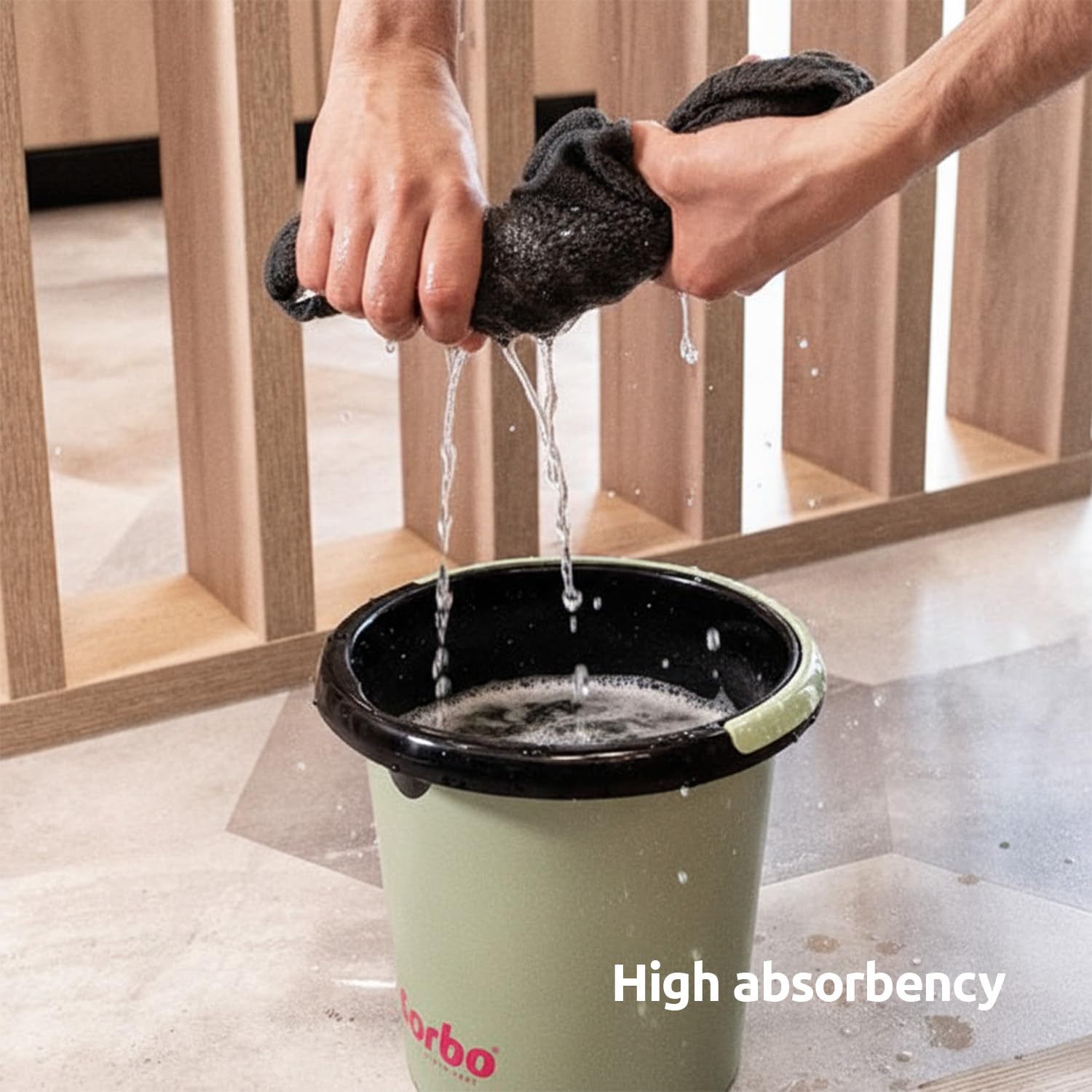Sorbo Microfibre Floor Cloth - Streak Free, Super Absorbent, Multi-Purpose Cleaning | Grey 8