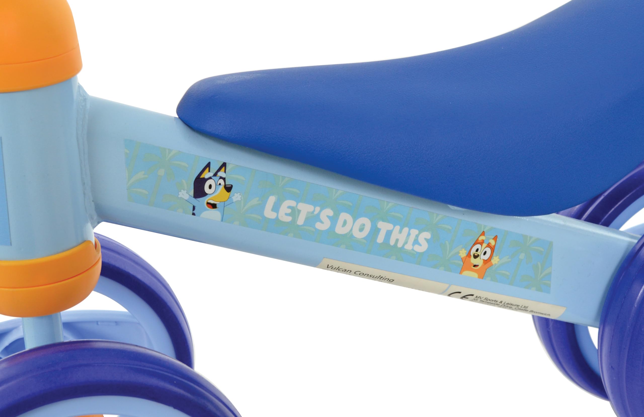 Disney Bluey Ride On Push Scooter for Toddlers | Ages 1-3 | Steel Frame | Multicoloured