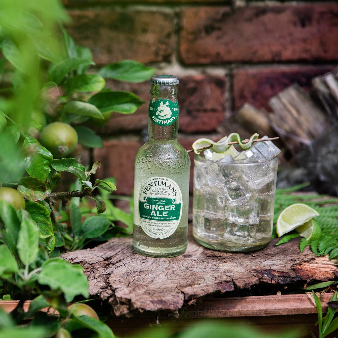 Fentimans Botanically Brewed Ginger Ale Soft Drink - Gluten-Free, Vegan - 4 x 200 ml Bottles