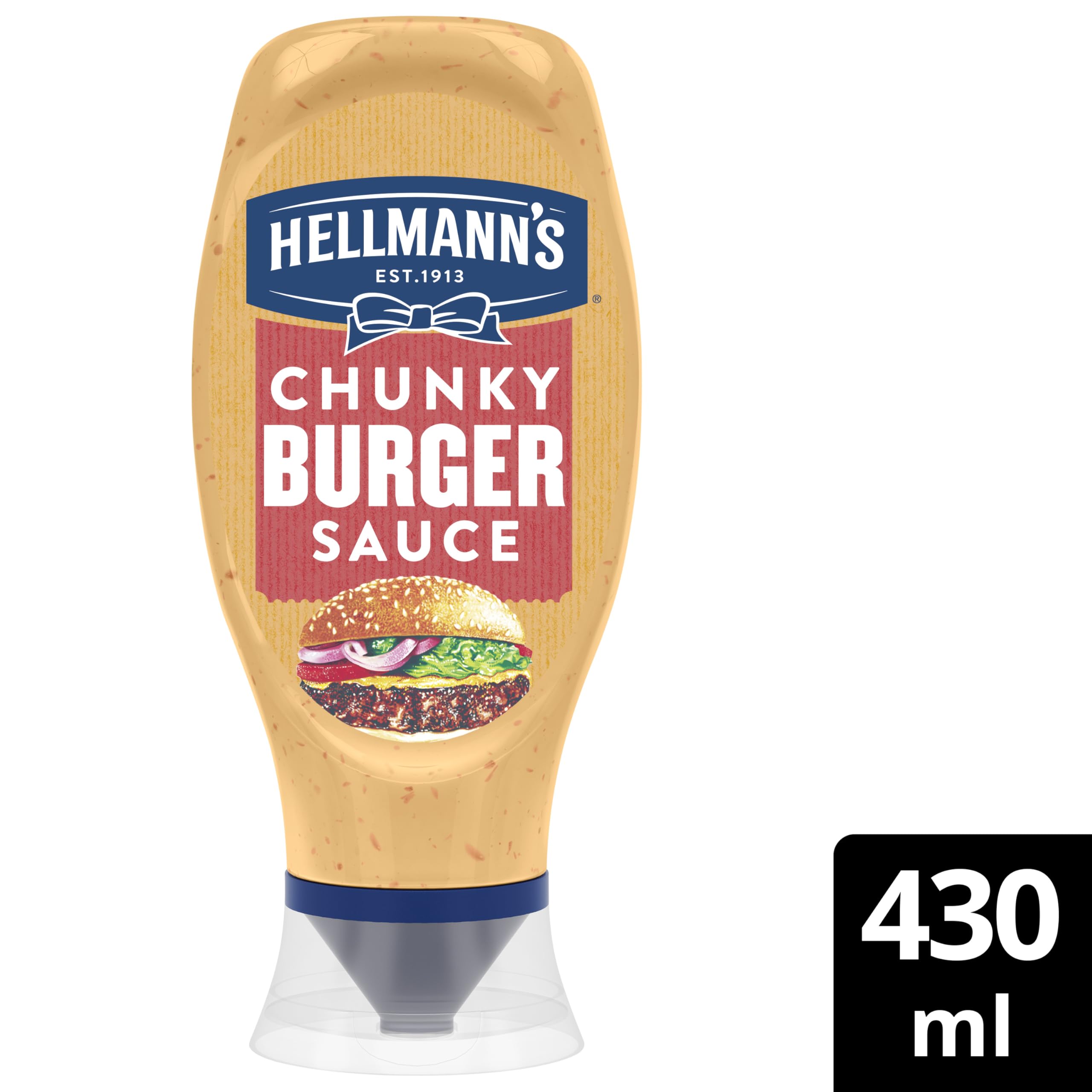 Hellmann's Chunky Burger Sauce - Creamy Texture with Gherkins & Chilli | 430ml 2