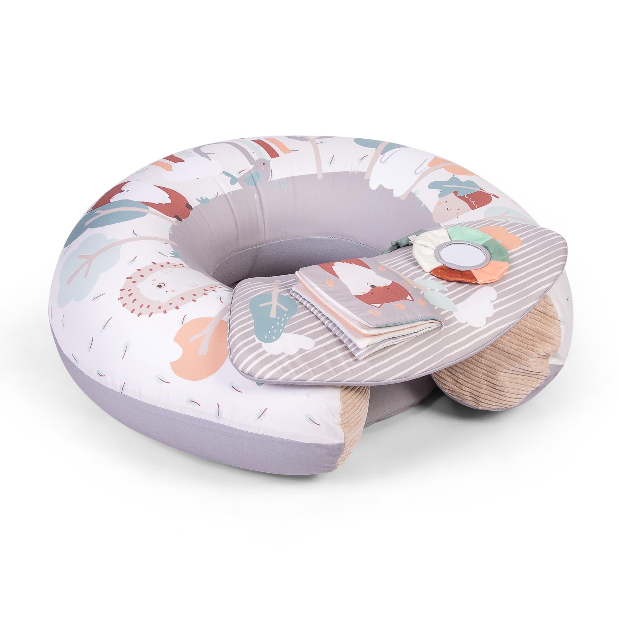 Red Kite Sit Me Up Inflatable Ring Seat with Play Tray & Activities | Beige | One Size 2