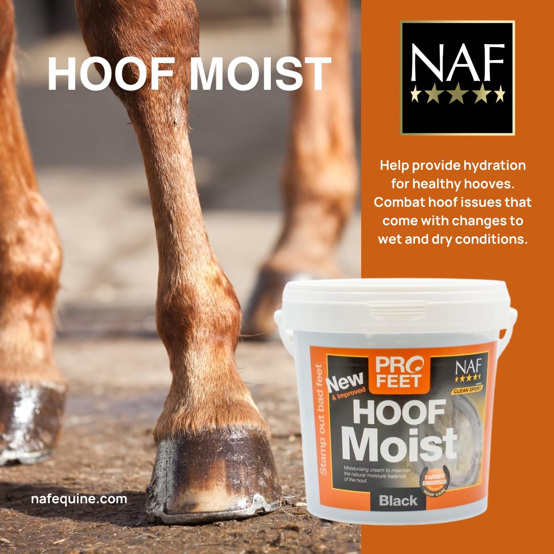 NAF Profeet Hoof Moist Black 900g - Hydrating Daily Hoof Dressing for Horses 3