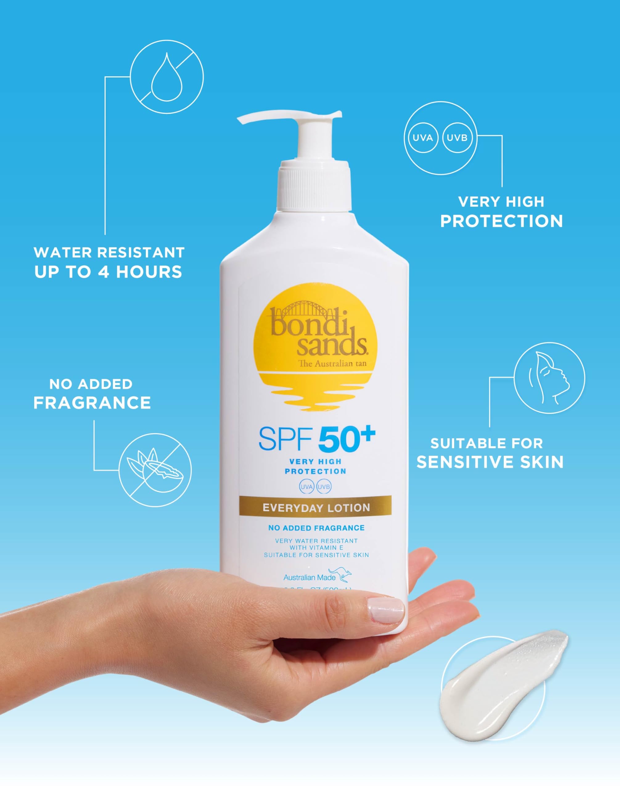 Bondi Sands Everyday SPF 50+ Face Sunscreen Lotion Value Pump | 500ml | UVA/UVB Protection