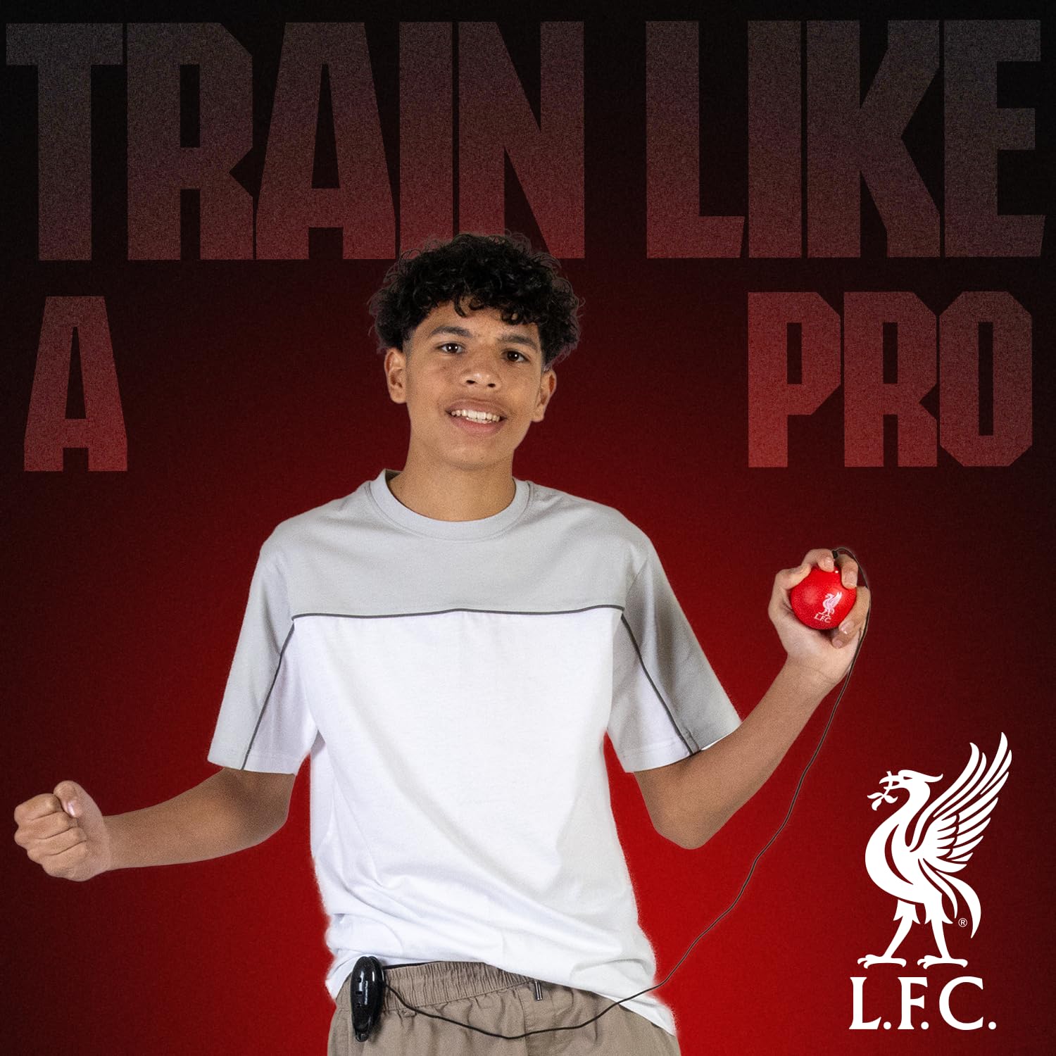 Smart Ball 1002-LFC Kick Tracker - Electronic Football Toy with LCD Display, Red 2