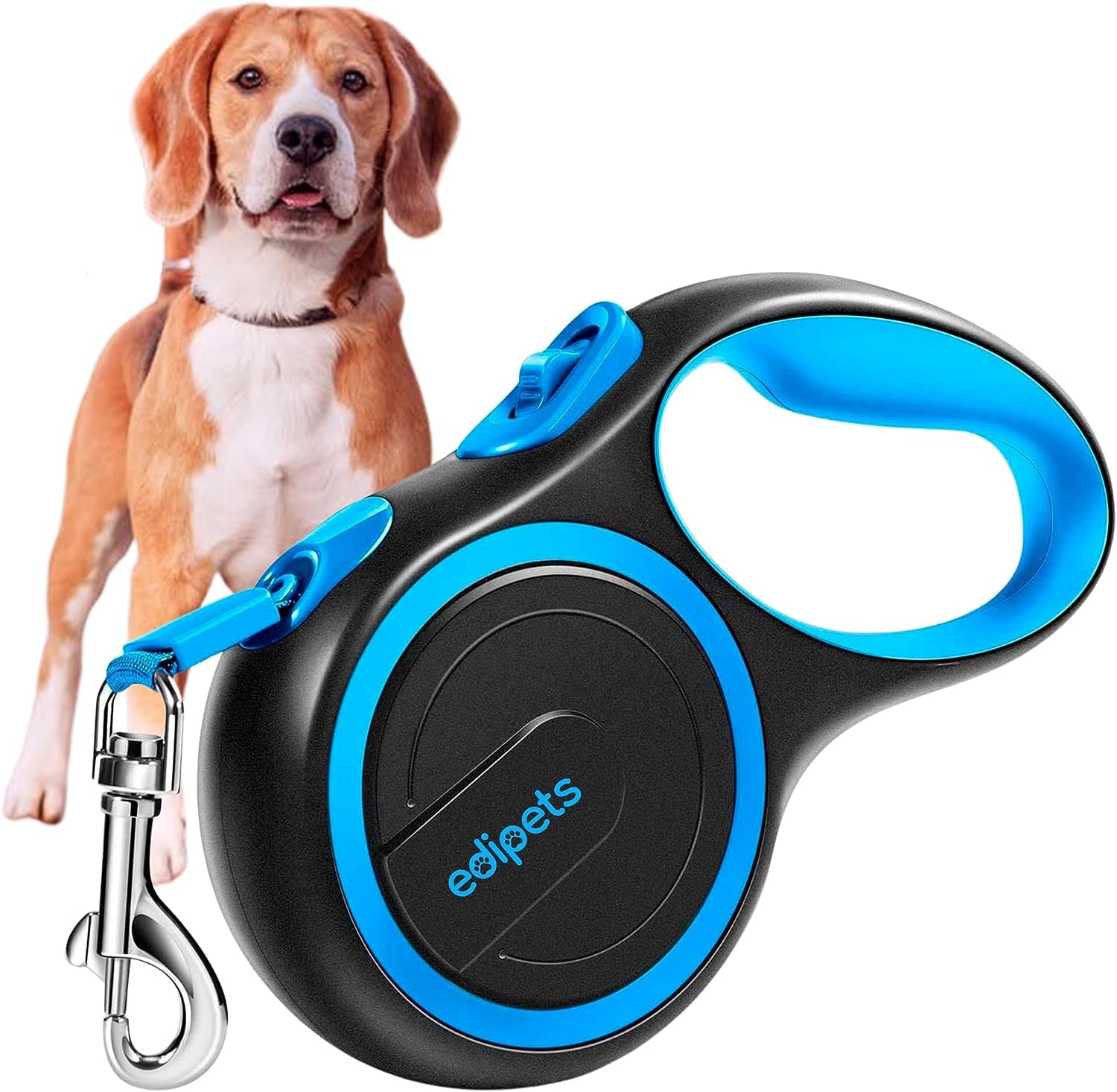 Edipets Extendable Dog Leash - Retractable Nylon Lead | 8 Metres | Blue 1
