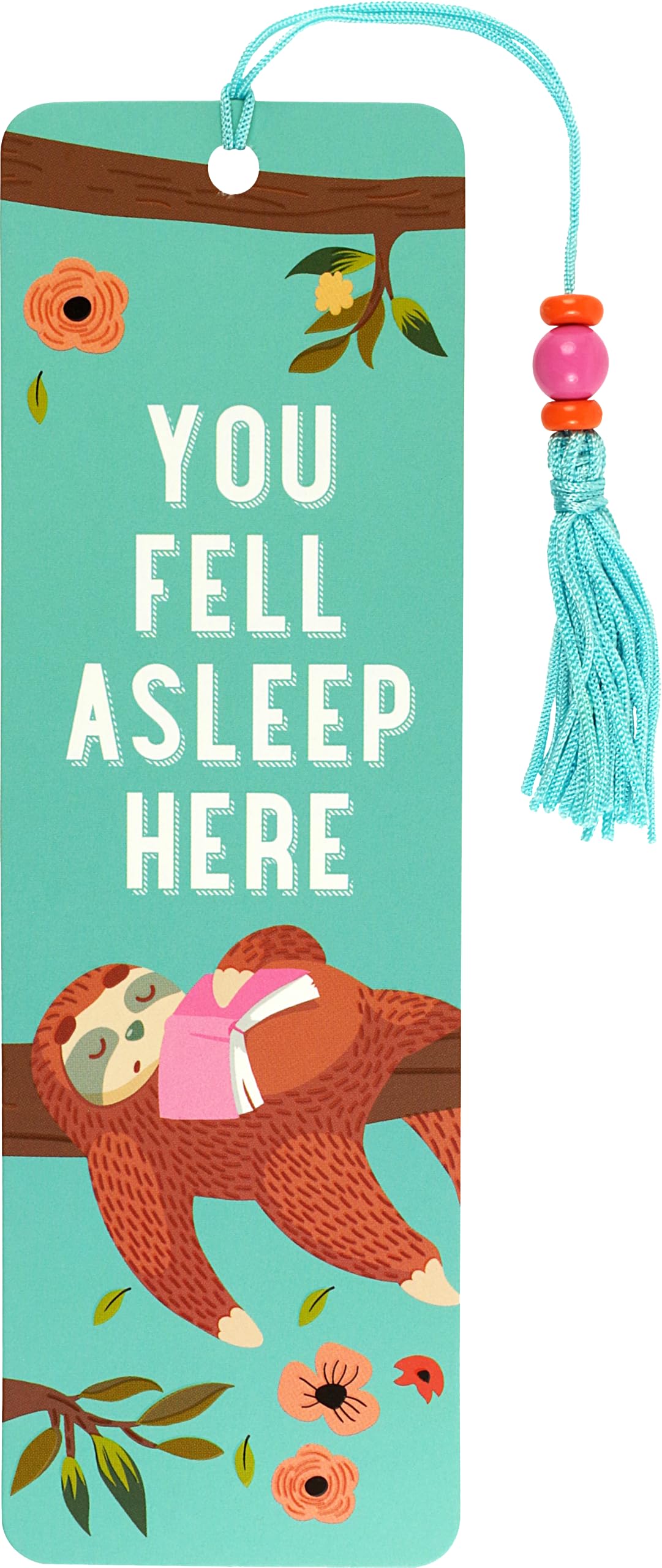 Peter Pauper Press You Fell Asleep Here Beaded Bookmark | Faux Leather | Multi-colored