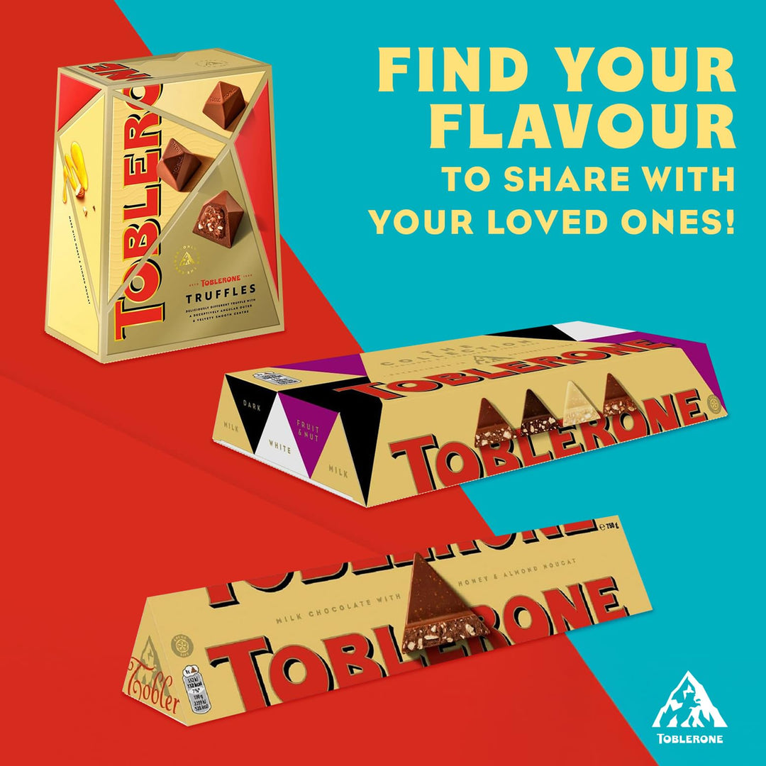 TOBLERONE Orange Twist Swiss Milk Chocolate Bar with Honey & Almond Nougat 360g