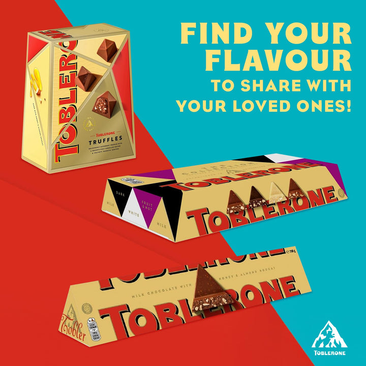 TOBLERONE Orange Twist Swiss Milk Chocolate Bar with Honey & Almond Nougat 360g