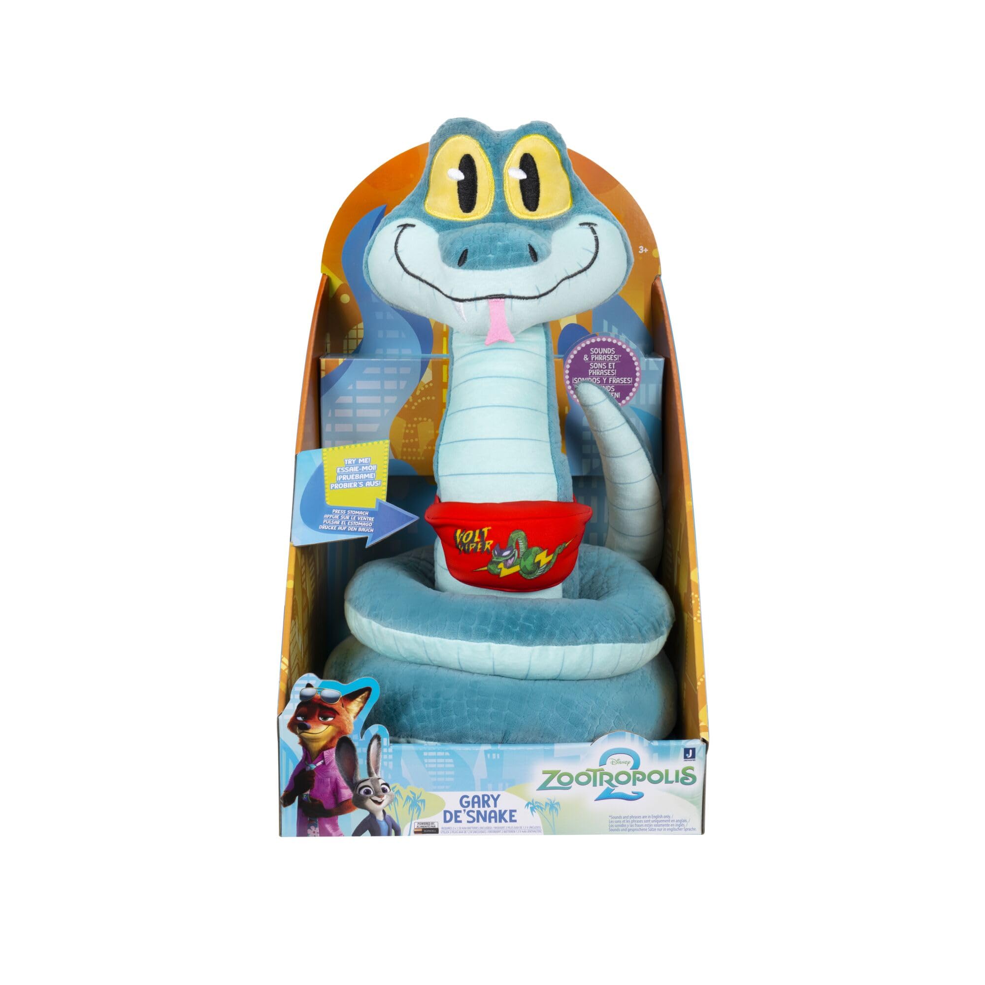 Disney's Zootropolis 2 12" Feature Plush Gary De'Snake - Sounds and Phrases 7