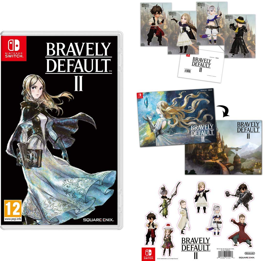 Bravely Default II (Nintendo Switch) + Póster de doble cara + Postales + Pegatina