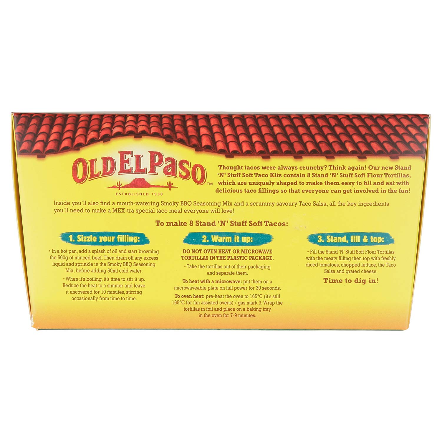 Old El Paso Stand 'N' Stuff Smoky BBQ Soft Taco Kit 345g (Pack of 4) 11