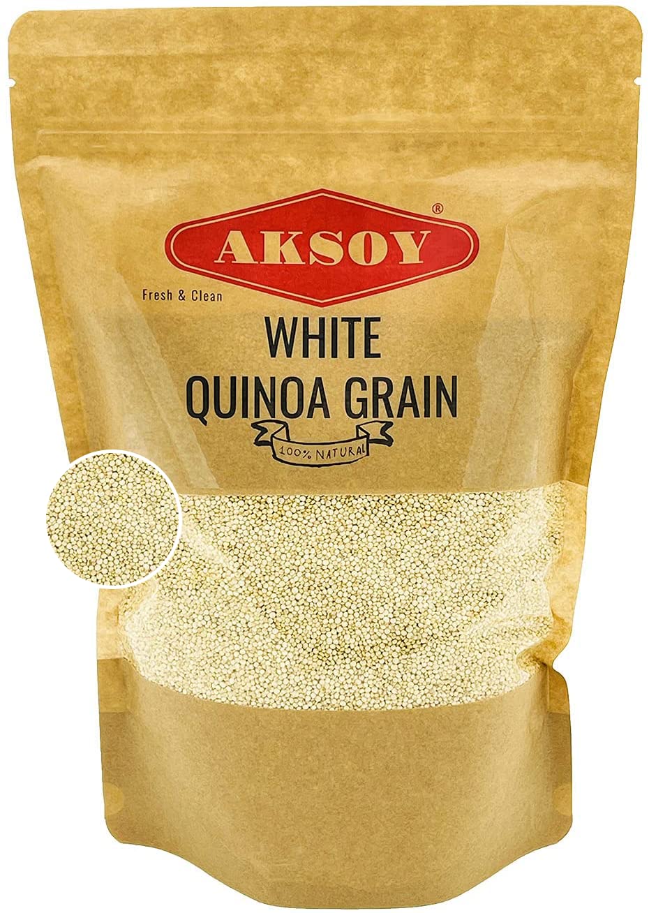 AKSOY White Quinoa Grain - Whole Grain, Ready-to-Cook | 1.25 kg