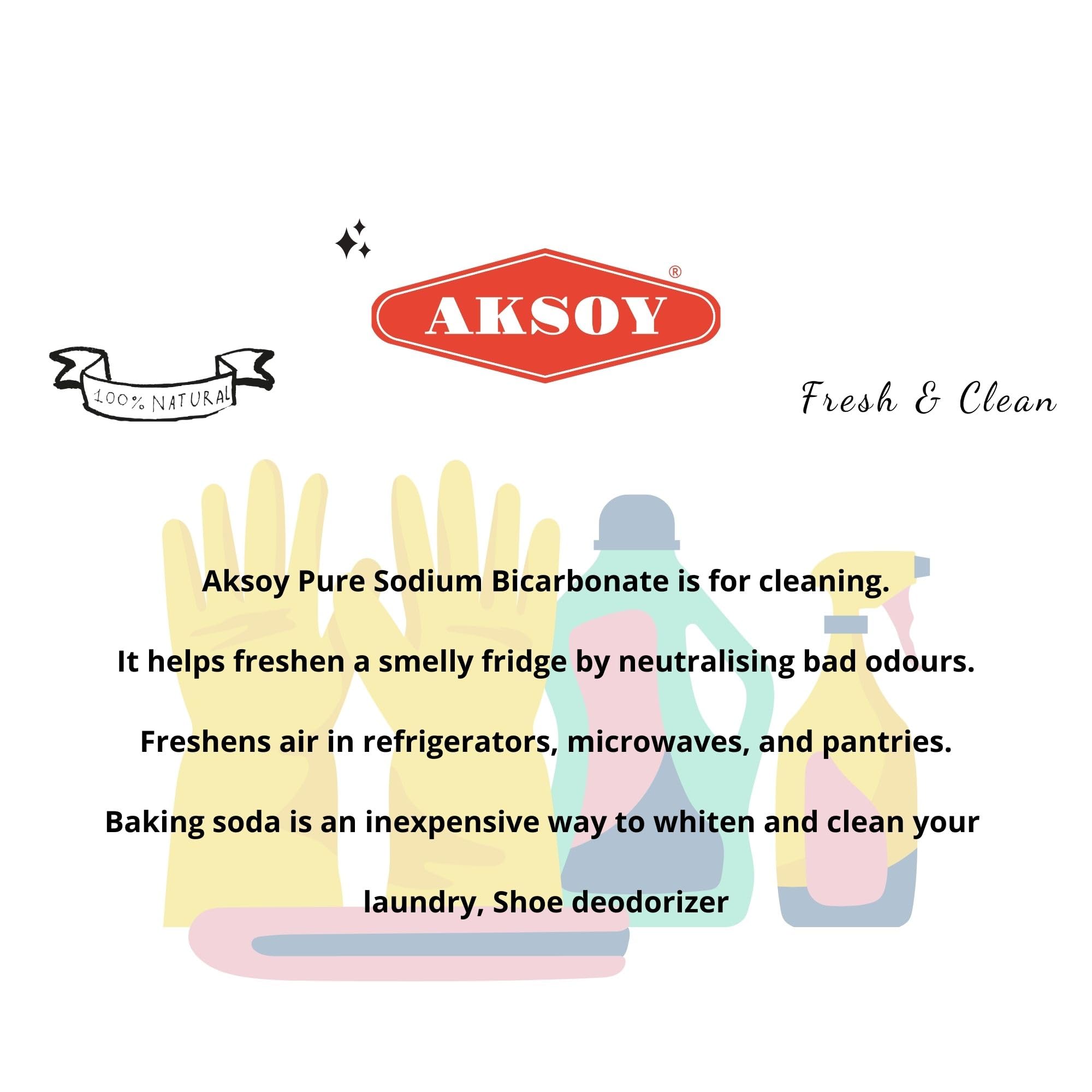 AKSOY Pure Bicarbonate of Soda - Food Grade Sodium Bicarbonate Powder | 1250GR 7