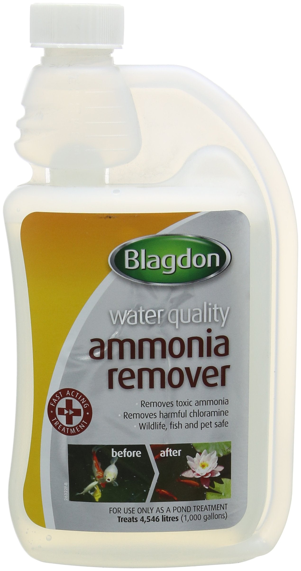 Blagdon Pond Water Treatment Ammonia & Chloramine Remover | Fast Acting Liquid | 500ml