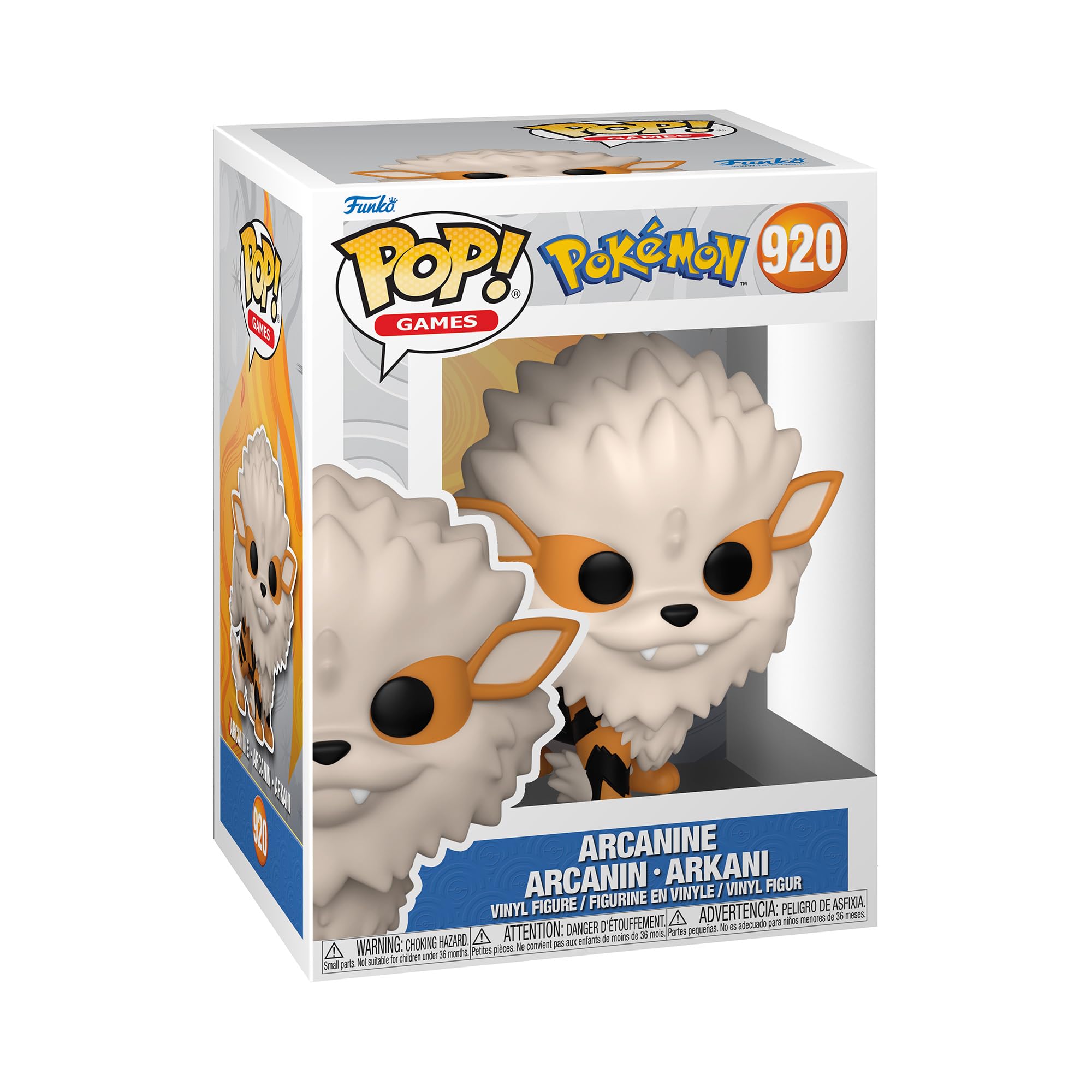 Funko Pop! Games: Pokémon Arcanine Vinyl Figure | 3.75 Inches Tall | Red