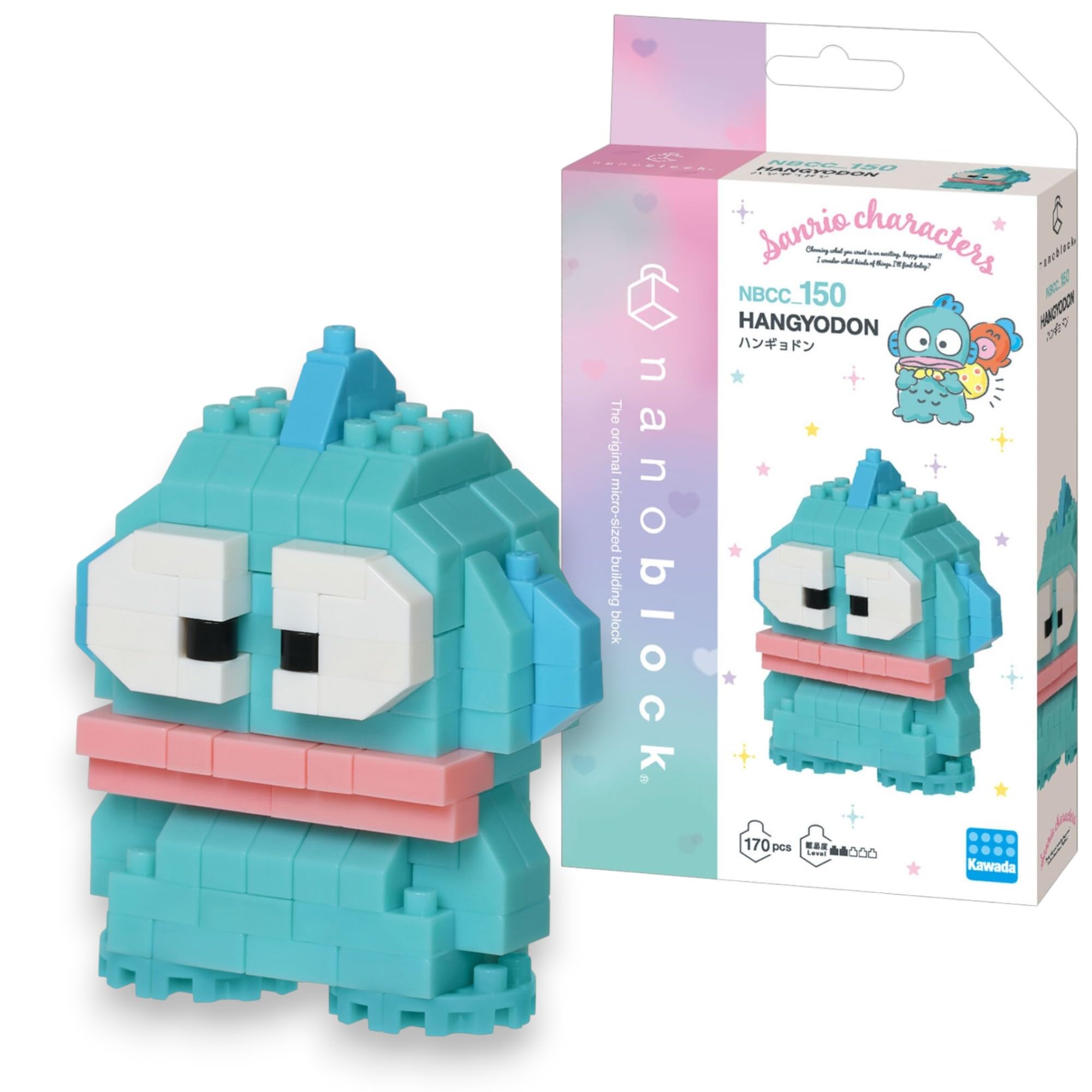 nanoblock Sanrio Hangyodon Model Kit | 170 Micro-Bricks | Difficulty 2/5 | Ages 12+