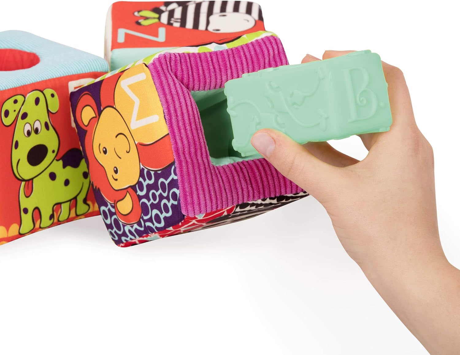 B. Toys ABC Block Party - Soft Fabric Building Blocks for Toddlers 6 Months+