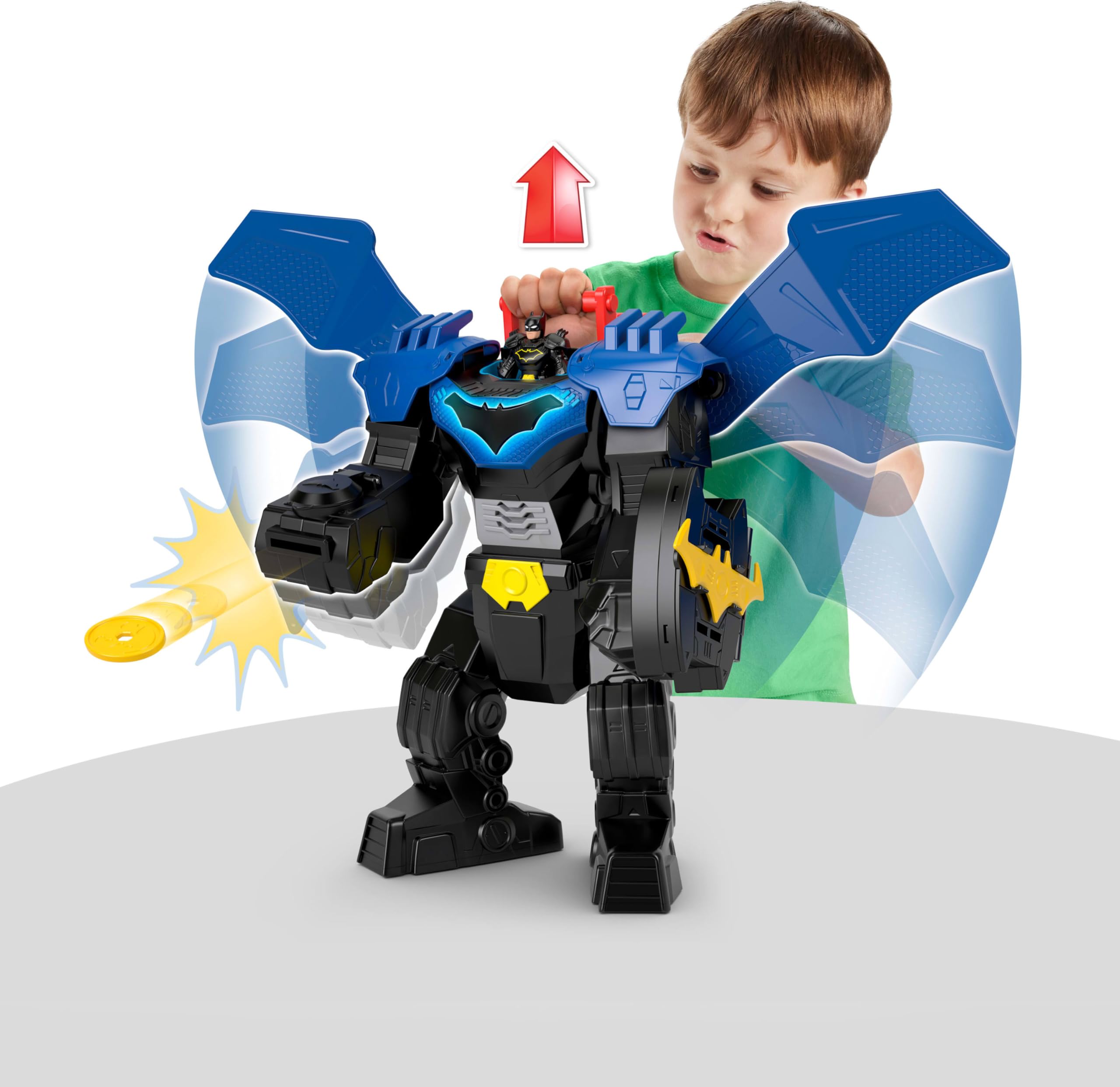Fisher-Price Imaginext DC Super Friends Batman Flight Mech with Lights & Sounds - Action Figure Playset for Kids 3+ 9