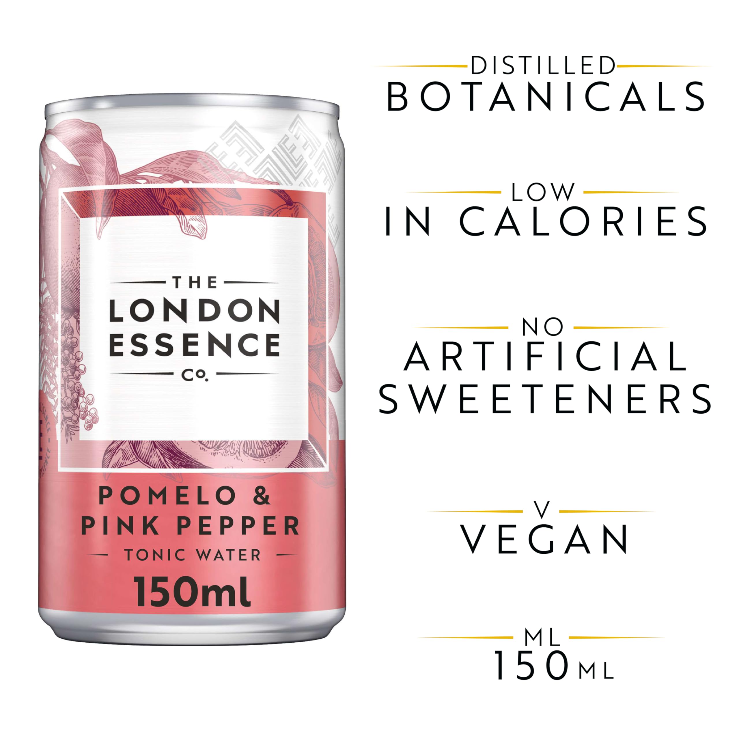 THE LONDON ESSENCE CO. Pomelo & Pink Pepper Tonic Water Mixer | Low Calorie | Pack of 6 (150 ml) 3