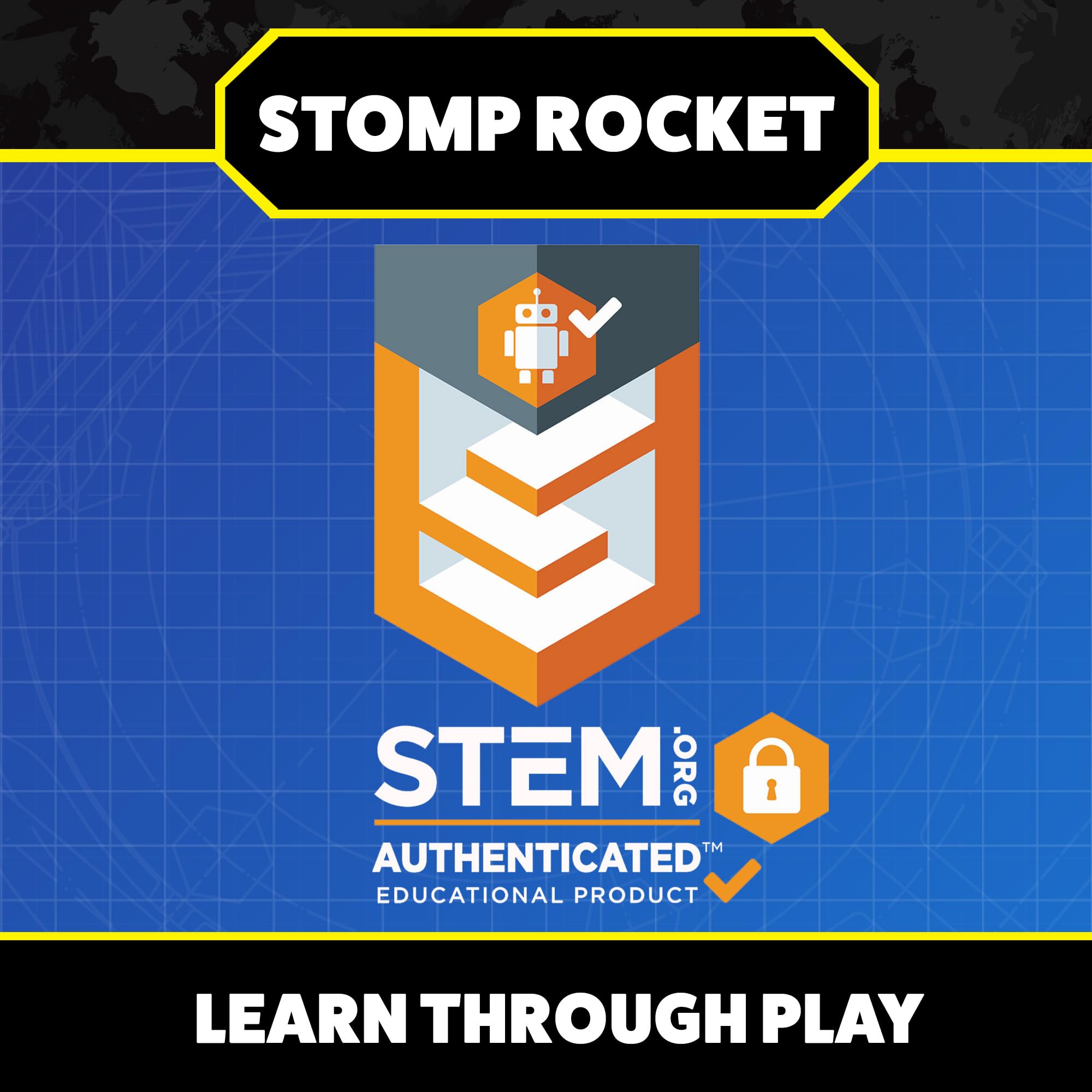 Stomp Rocket Jr. Glow Refill Pack - 3 Foam Rockets for Outdoor Active Play - Ages 3+