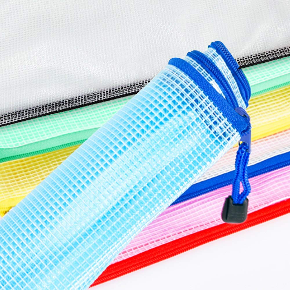 GoodtoU A4 Plastic Zip Lock Wallets - 36 Pack, Water Resistant Mesh Document Folders 6