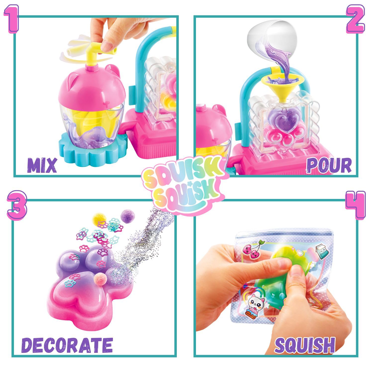 Canal Toys Squish Squish DIY Squishy Factory Craft Kit | Ages 7+ | Pink 3