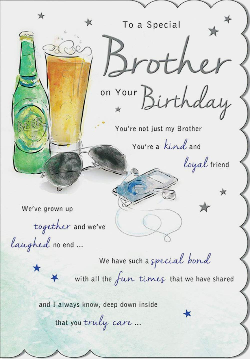 Piccadilly Greetings Birthday Card - 5 Verse Message | 9 x 6 Inch | Includes Envelope 9