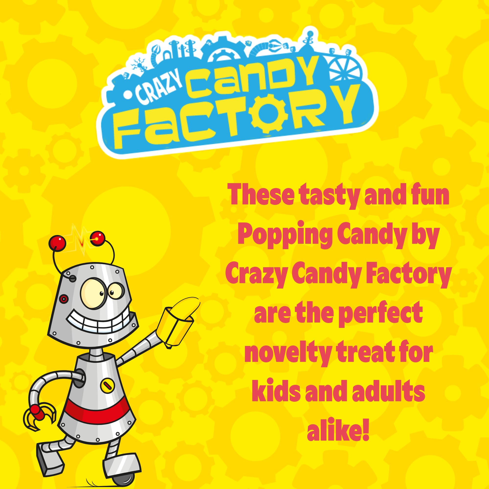 Crazy Candy Factory Popping Candy - Strawberry & Blue Raspberry Flavour | 50 Pack | 7g Sachets 4