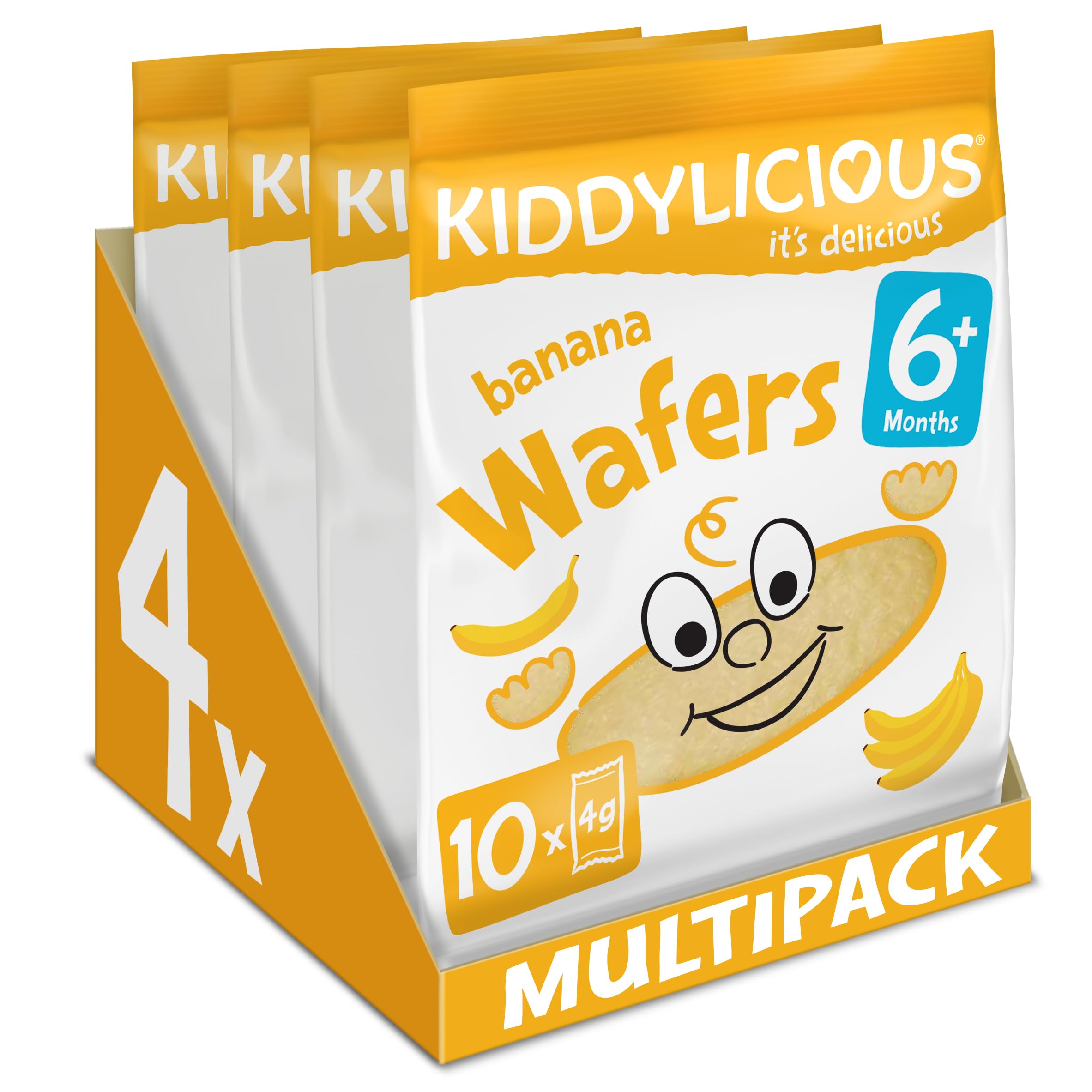 Kiddylicious Banana Wafers Gluten Free Dairy Free Kids Snack, Pack of 40 5