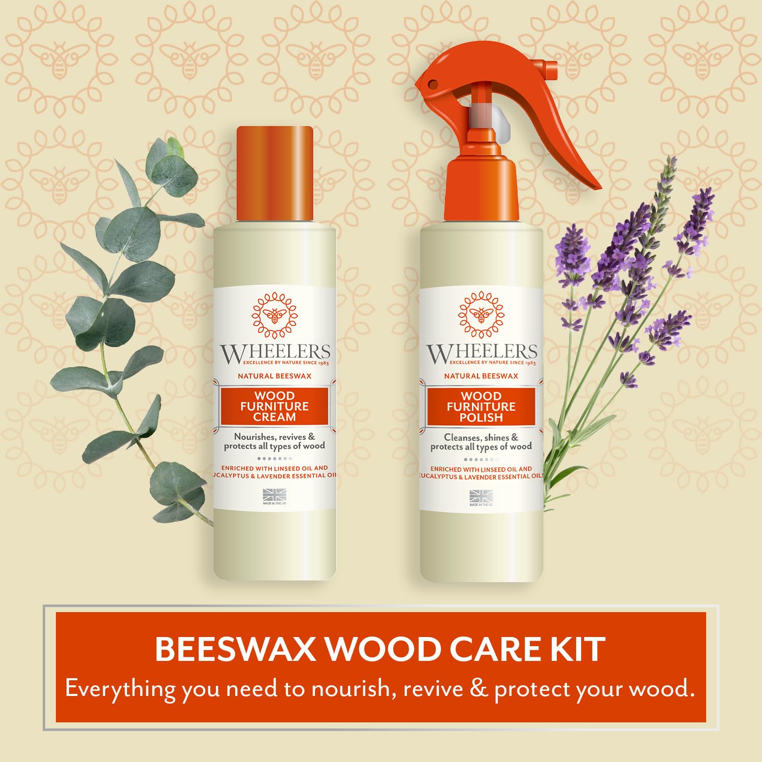 Wheelers Natural Wood Furniture Polish Spray - Beeswax & Linseed Oil | 300ml 2