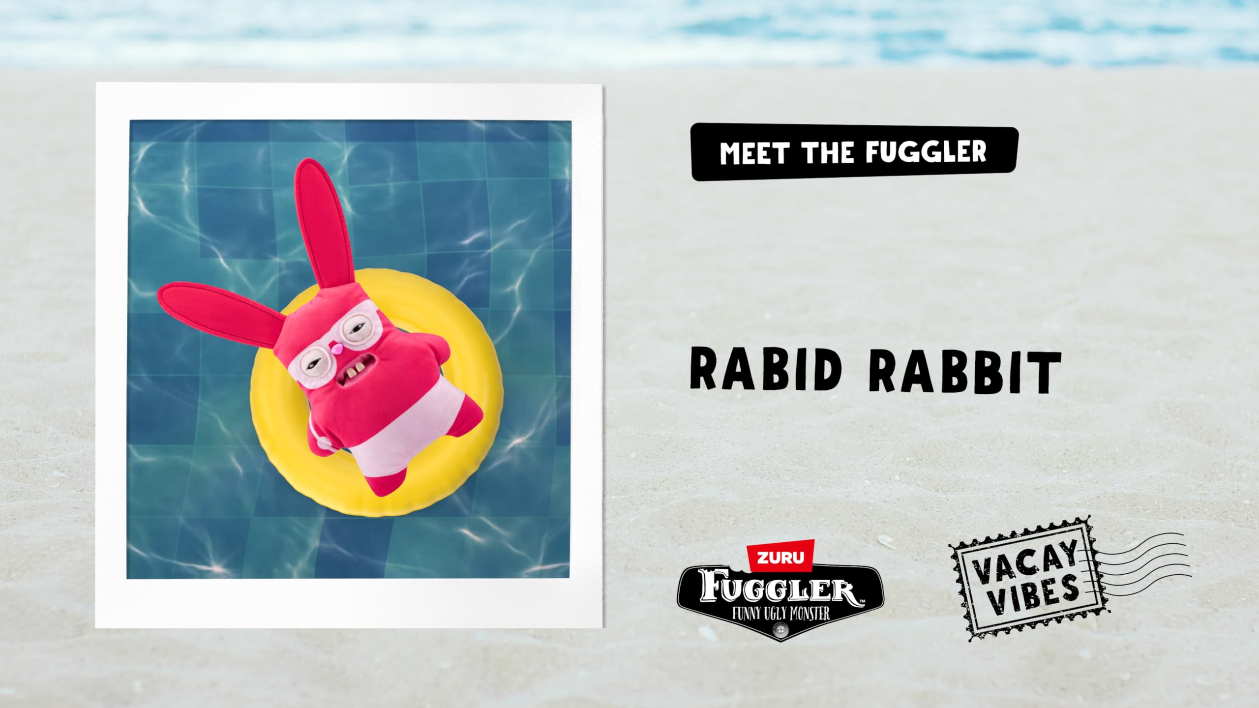 Fuggler Vacay Vibes - Rabid Rabbit Red Plush Collectible Toy (9")